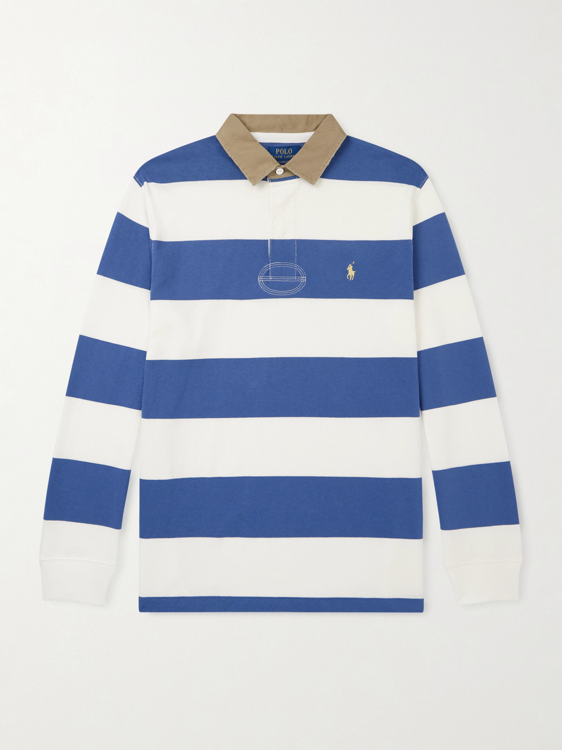 Polo Ralph Lauren Logo-Embroidered Striped Cotton-Jersey Rugby Shirt - Men