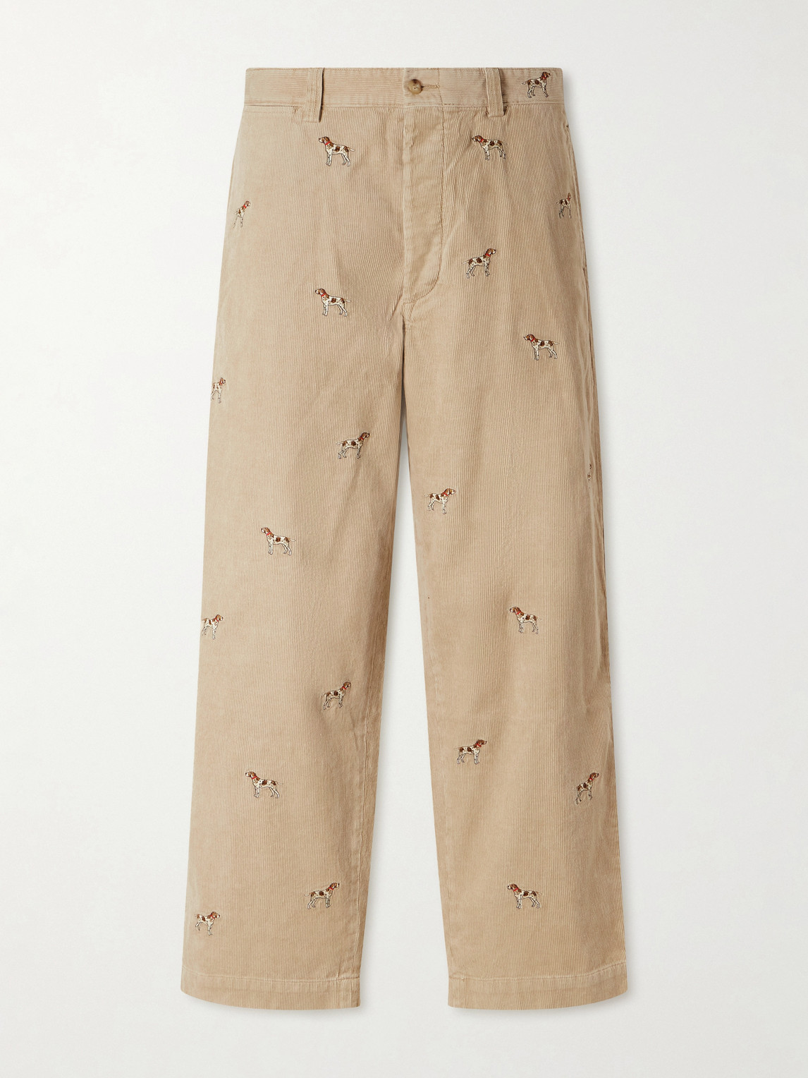 Polo Ralph Lauren Straight-Leg Embroidered Cotton-Corduroy Trousers - Men