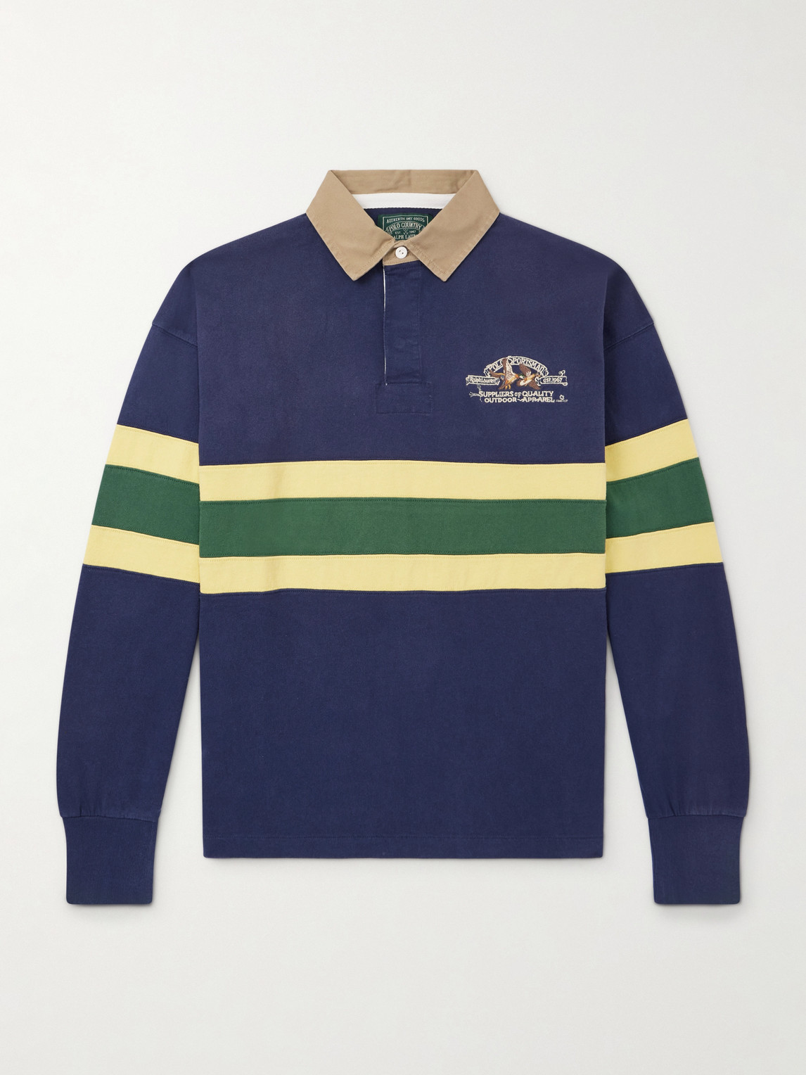 Polo Ralph Lauren Logo-Embroidered triped Cotton-Jersey Rugby hirt - Men