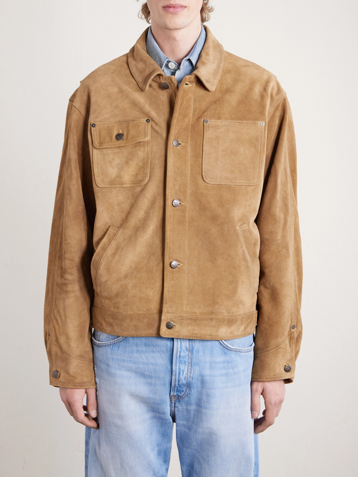  Polo Ralph Lauren - Suede Trucker Jacket - Men - Neutrals - L 