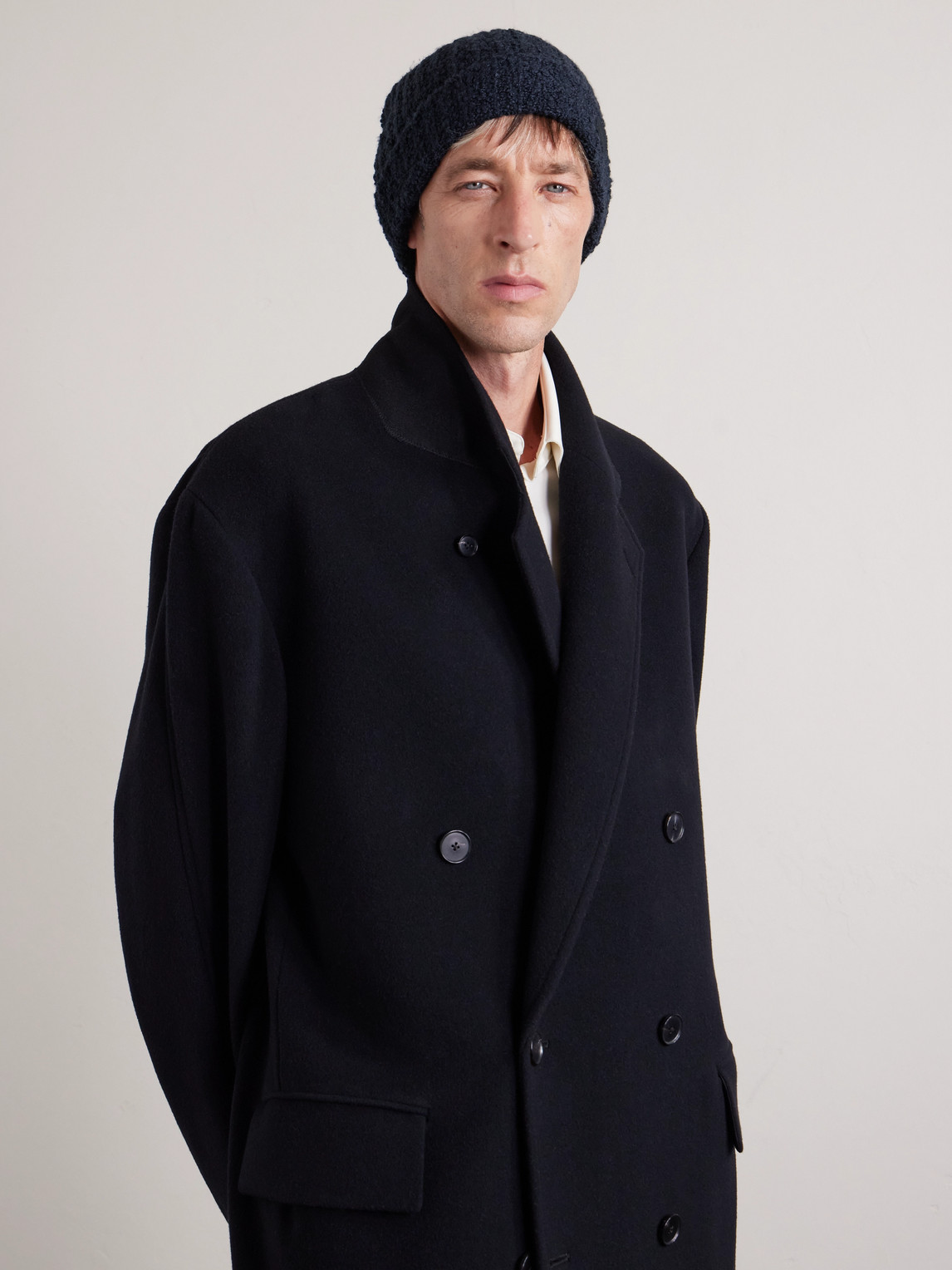 Canali Ribbed Wool And Silk-blend Beanie In Blue