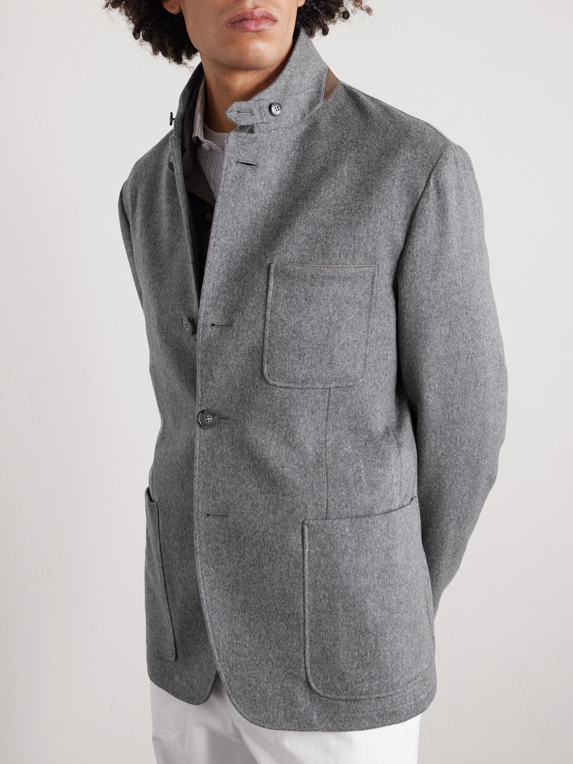  Canali - Cashmere Jacket - Men - Gray - It 46 