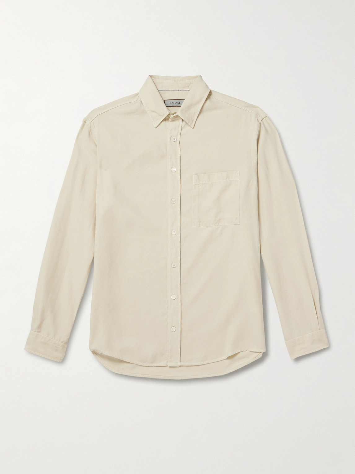 Canali Garment-Dyed Lyocell-Twill hirt - Men