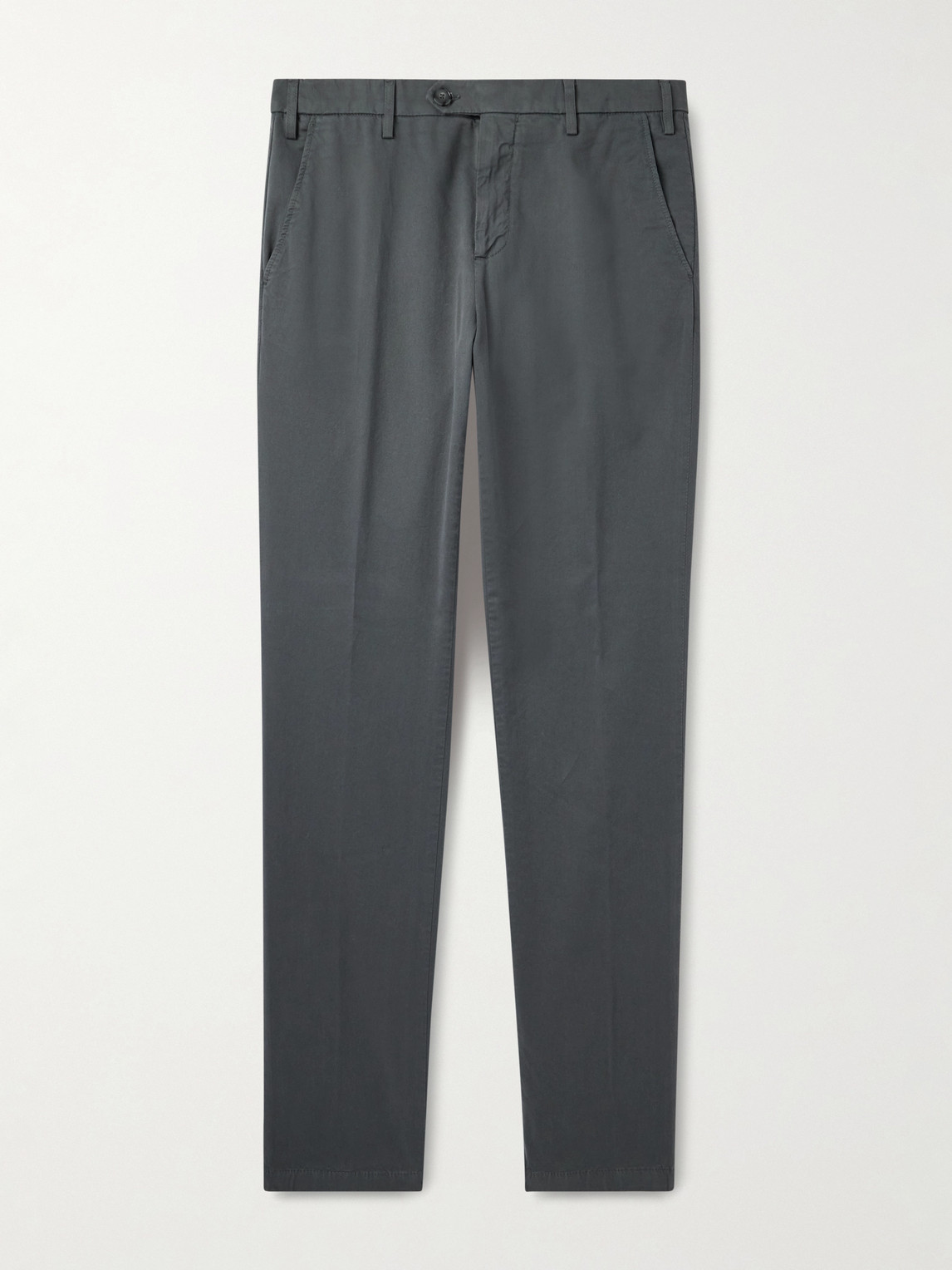 Canali Tapered Cotton-Blend Twill Trousers - Men