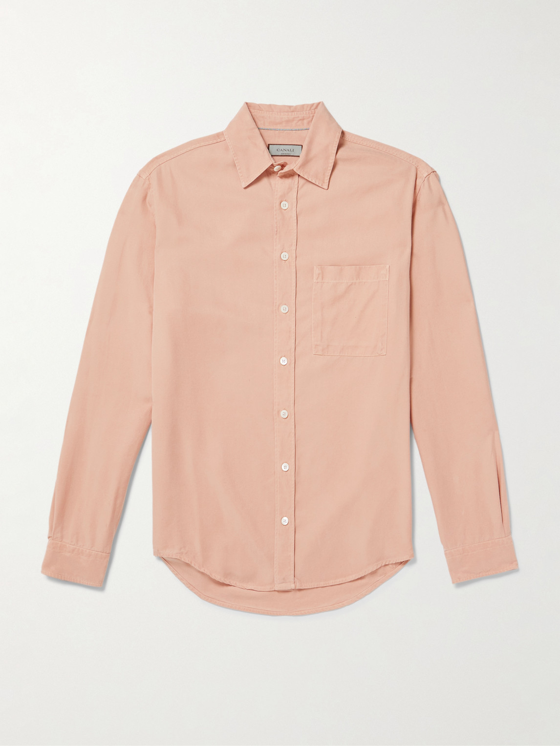 Canali Garment-Dyed Lyocell-Twill hirt - Men