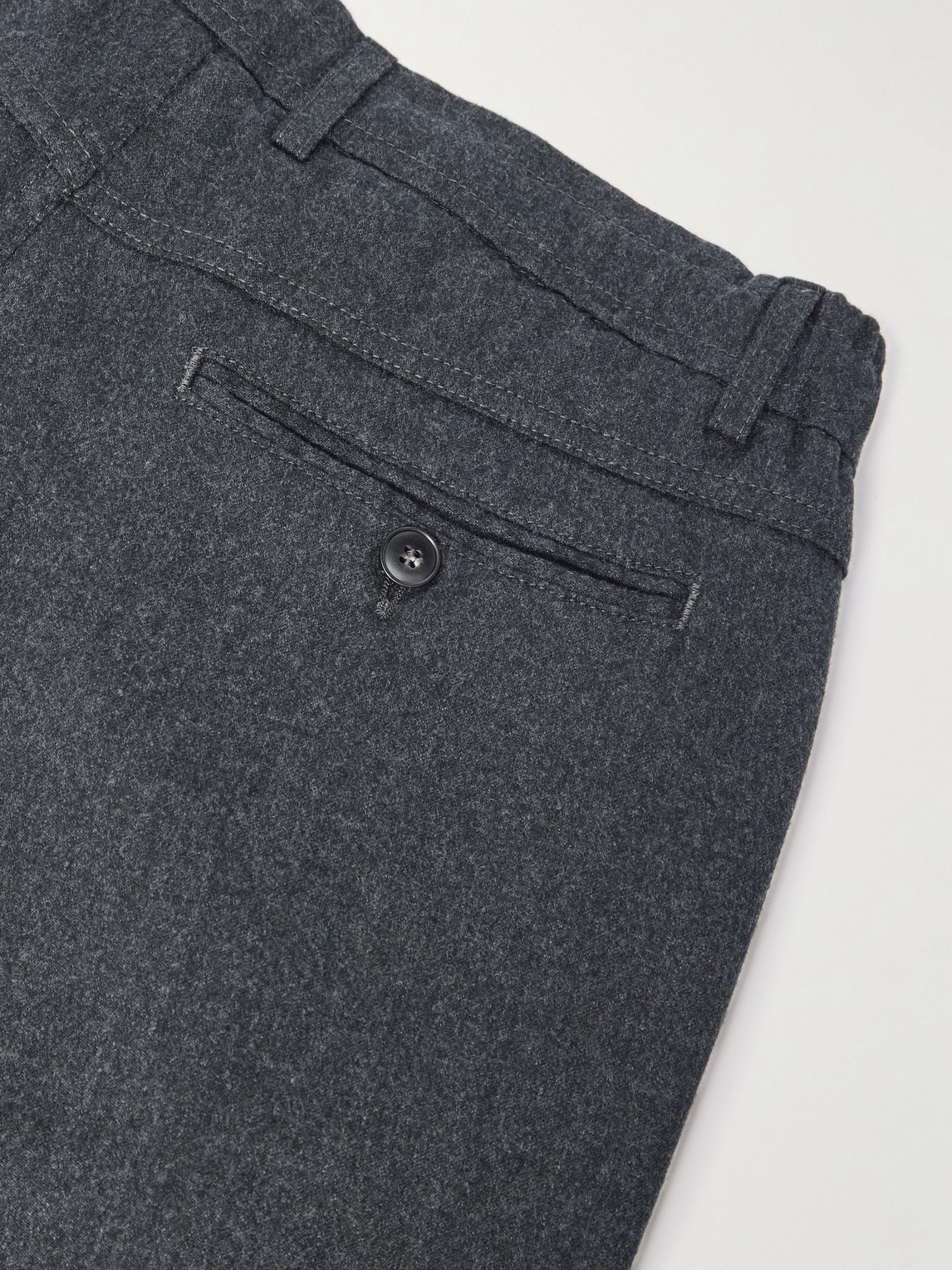 Canali Straight-leg Wool Trousers In Blue