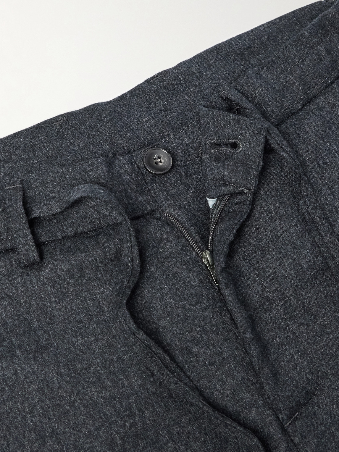 Canali Straight-leg Wool Trousers In Blue