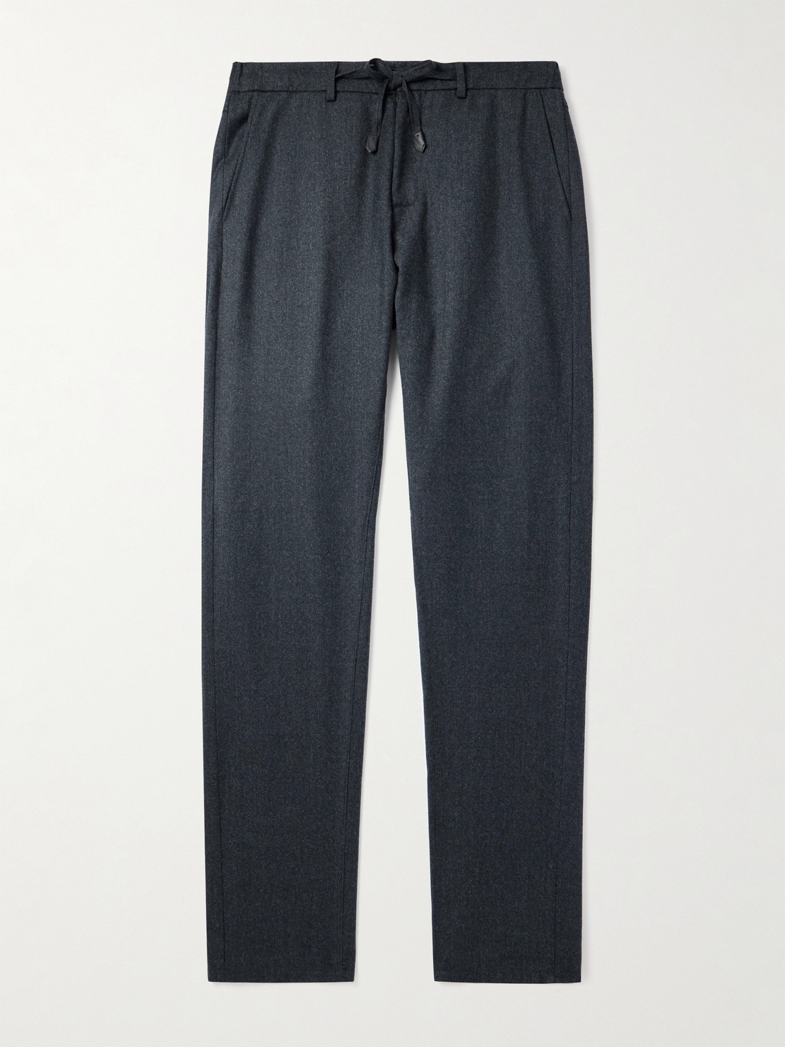 Canali Straight-leg Wool Trousers In Blue