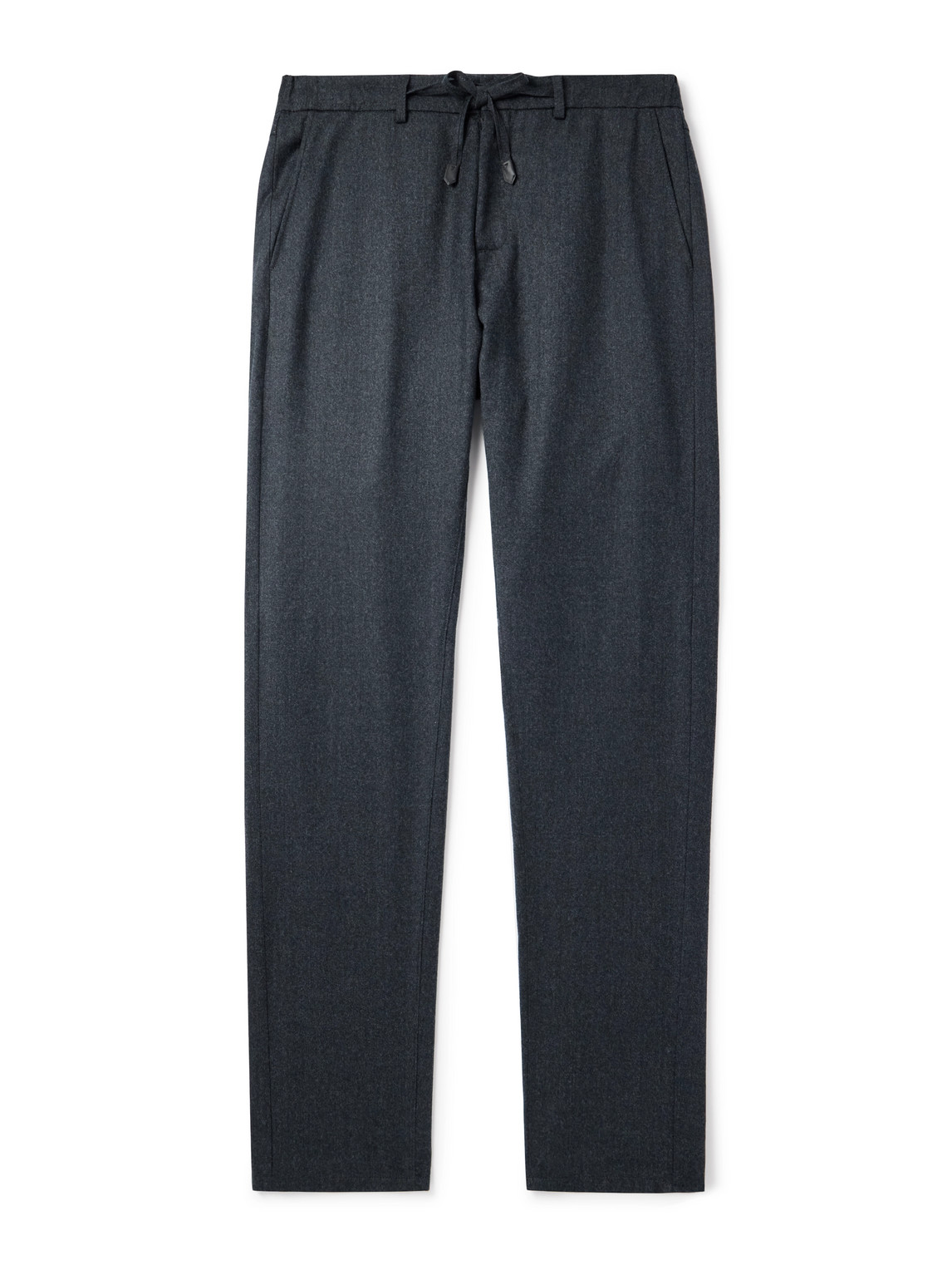 Canali Straight-leg Wool Trousers In Blue