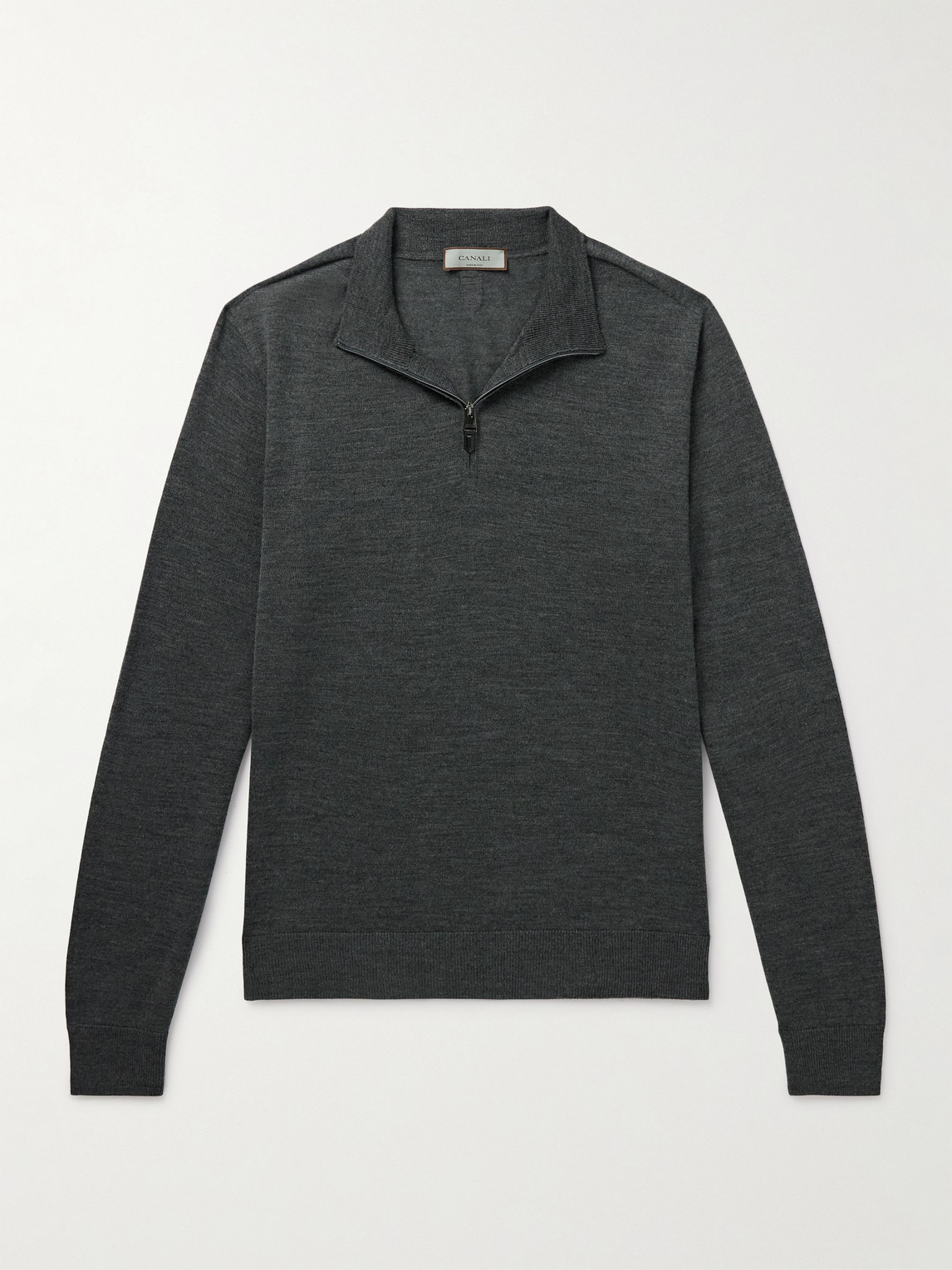 Canali Wool Half-Zip Sweater - Men