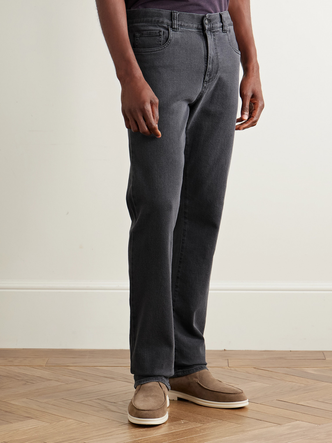 Canali Slim-fit Jeans In Black