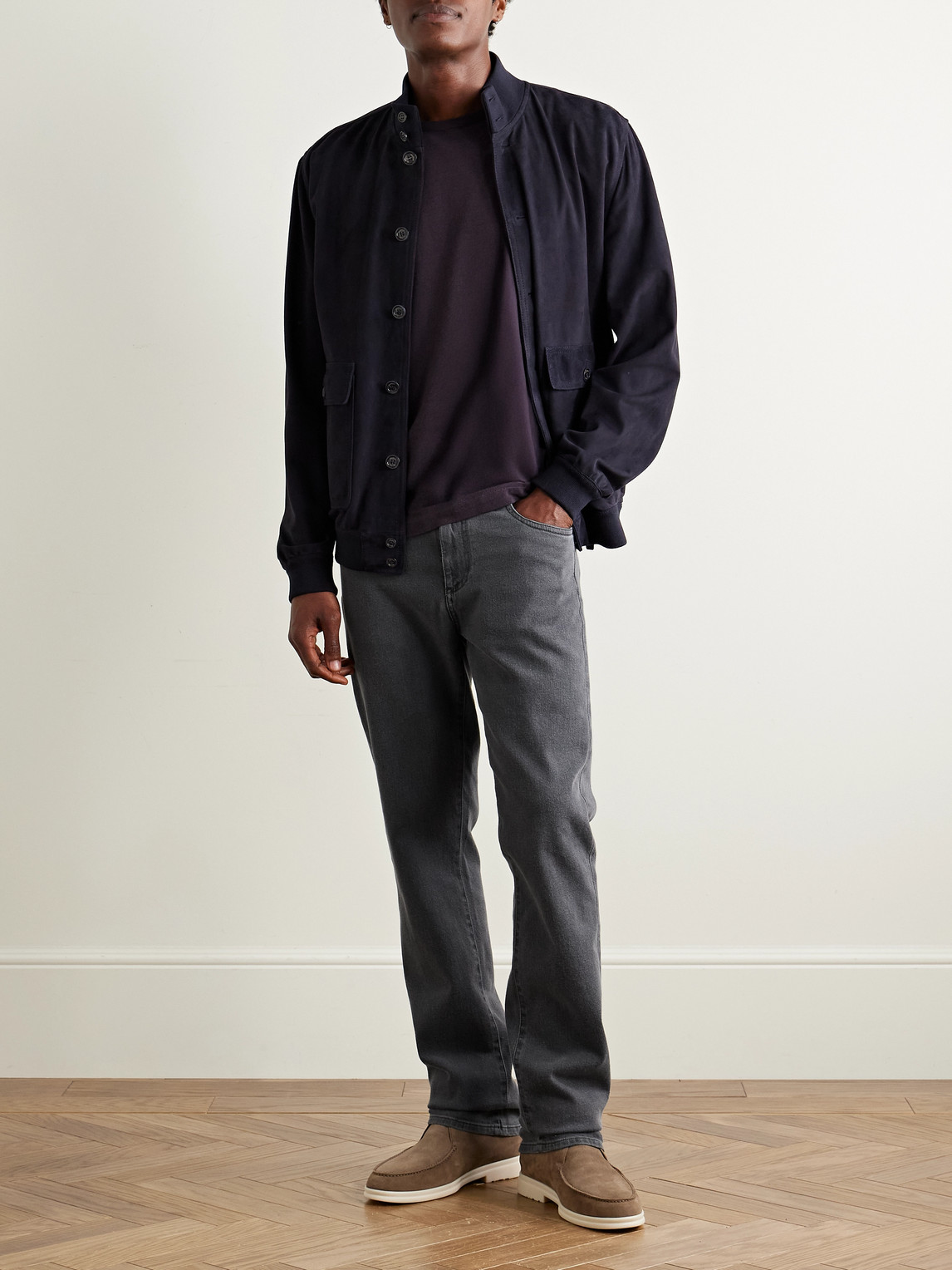 Canali Slim-fit Jeans In Black