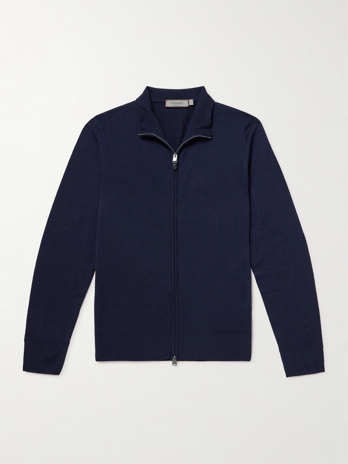 Canali Wool Zip-Up Cardigan - Men