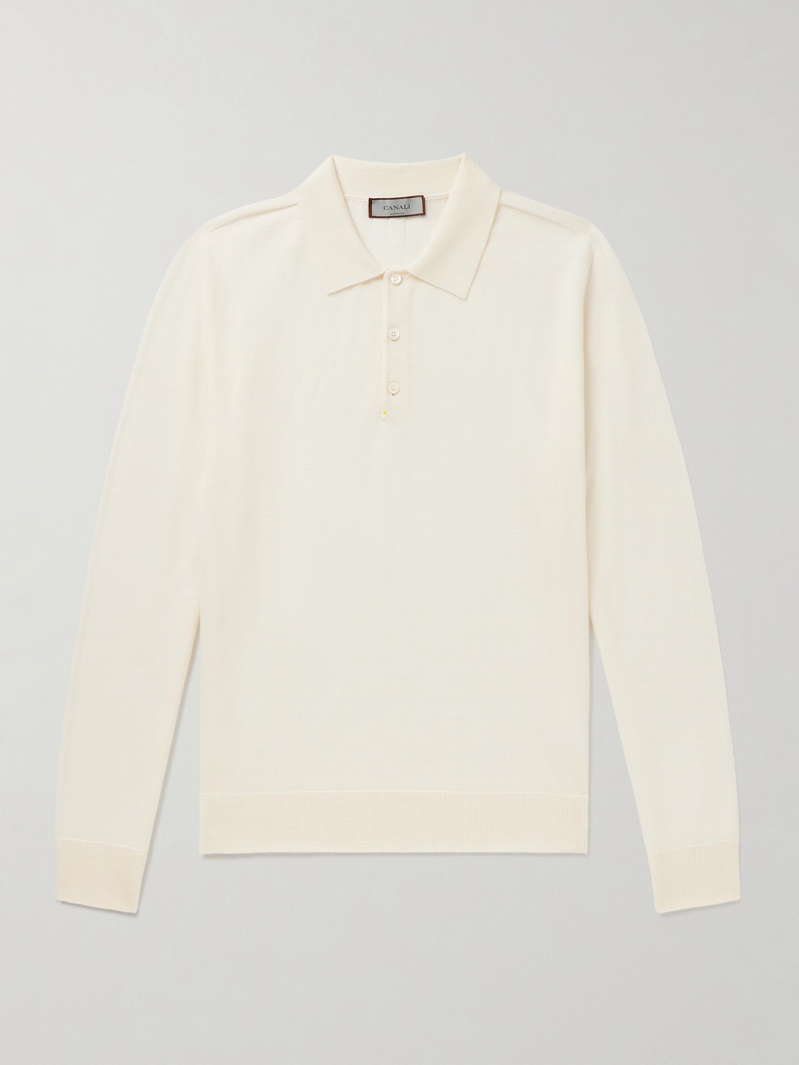 Canali Slim-Fit Wool Polo Shirt - Men