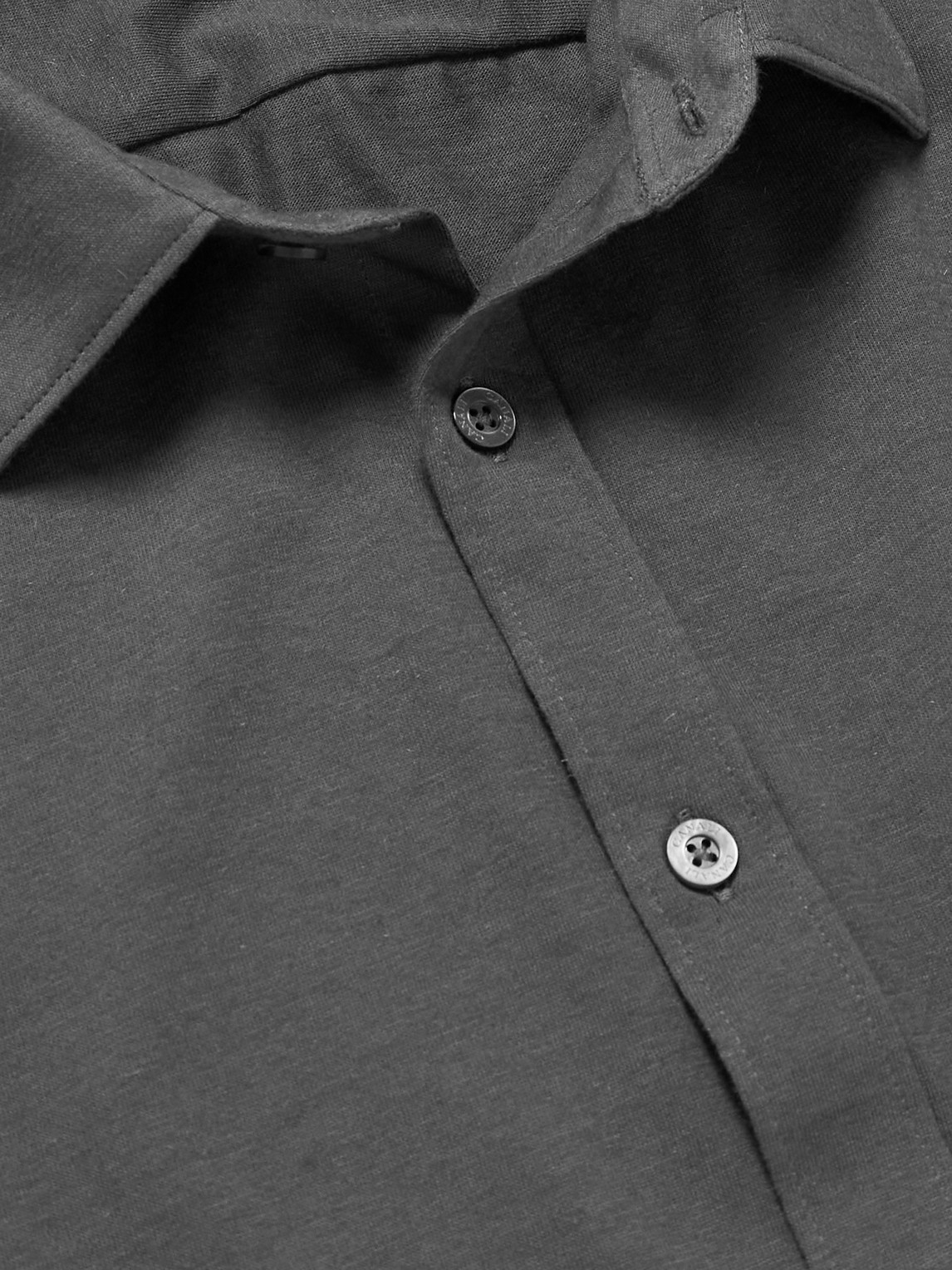 Canali Cotton And Cashmere-blend Shirt In Gray