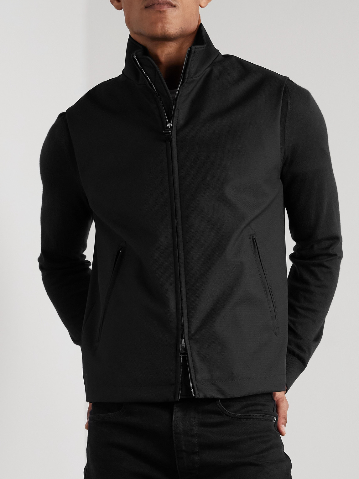  Canali - Shell Gilet - Men - Black - It 60 