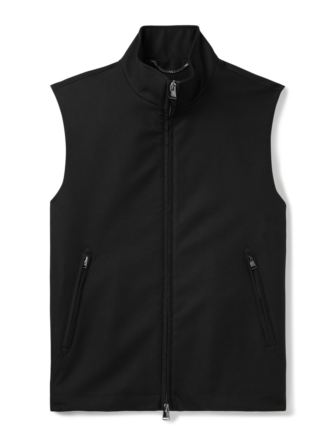 Canali Shell Gilet In Black