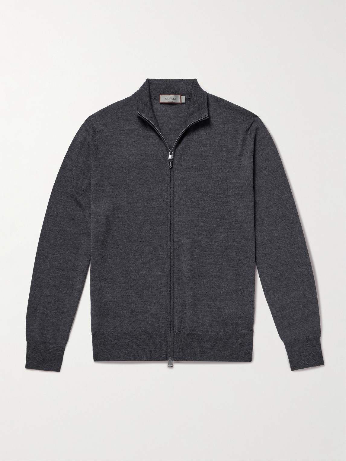 Canali Wool Zip-Up Cardigan - Men