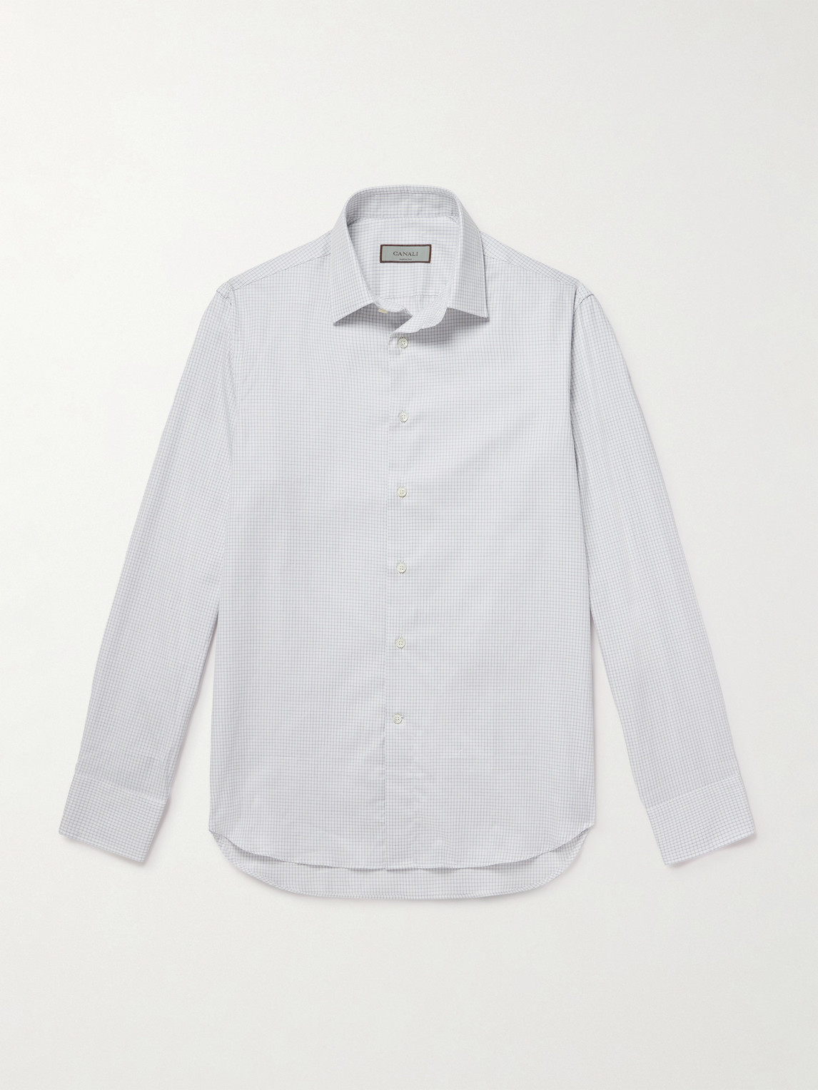 Canali Checked Cotton-Poplin Shirt - Men