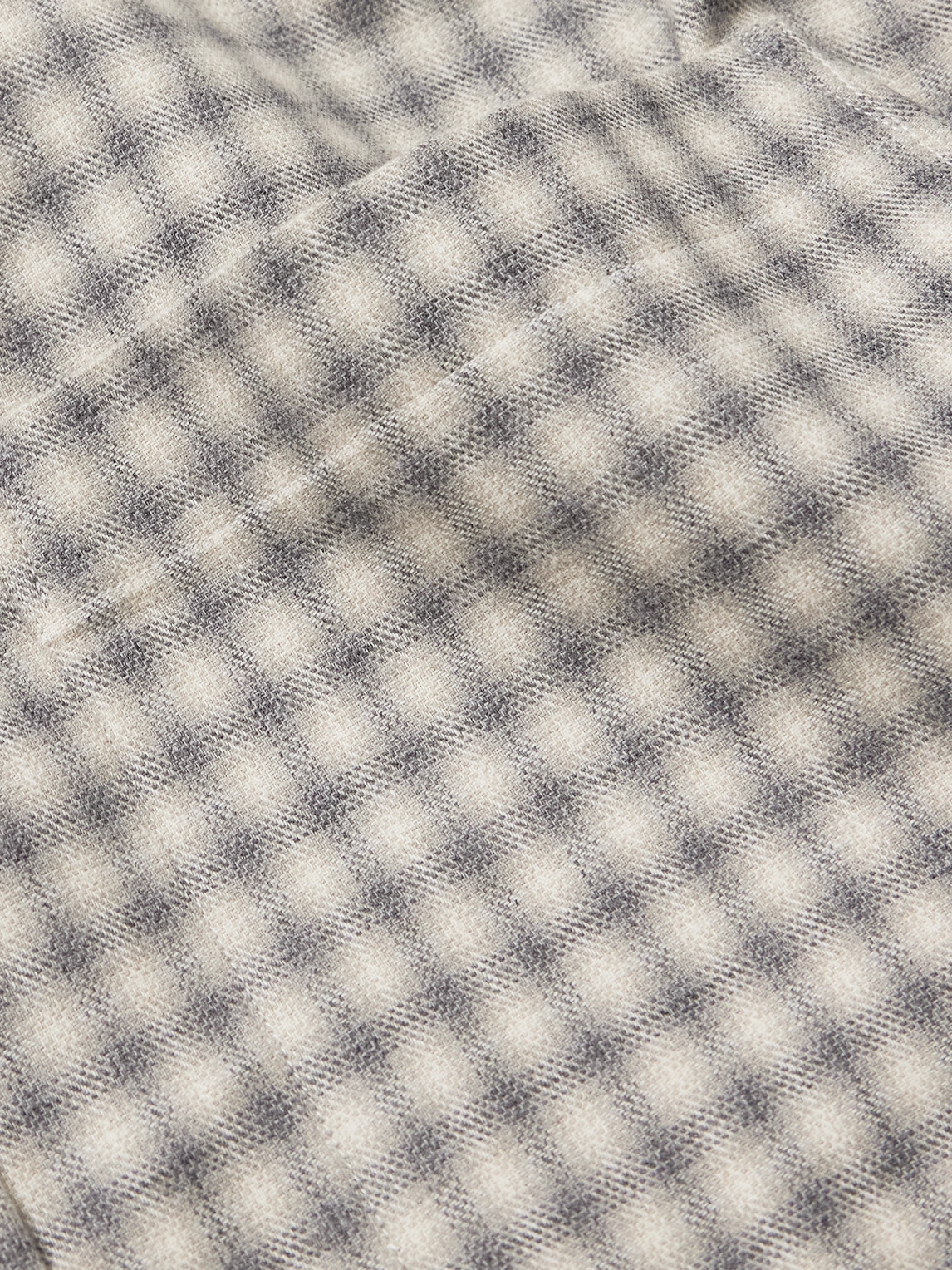 Canali Checked Cotton-flannel Shirt In White