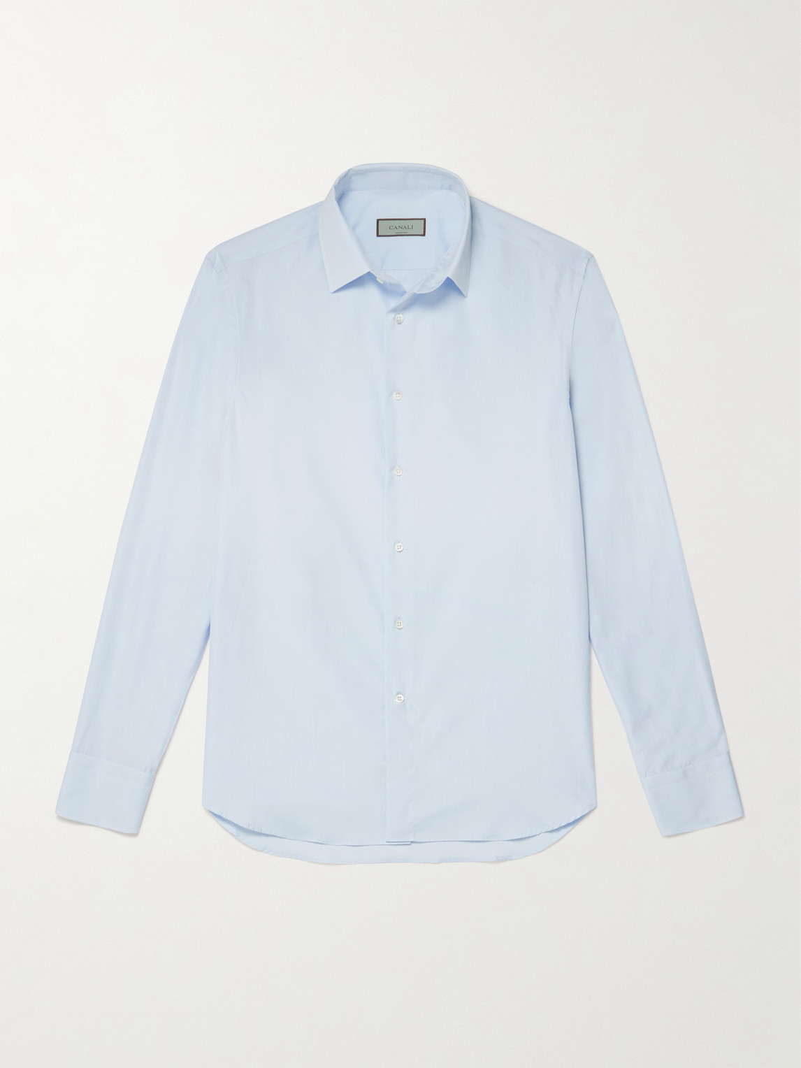 Canali Cutaway-Collar Cotton-Poplin Shirt - Men