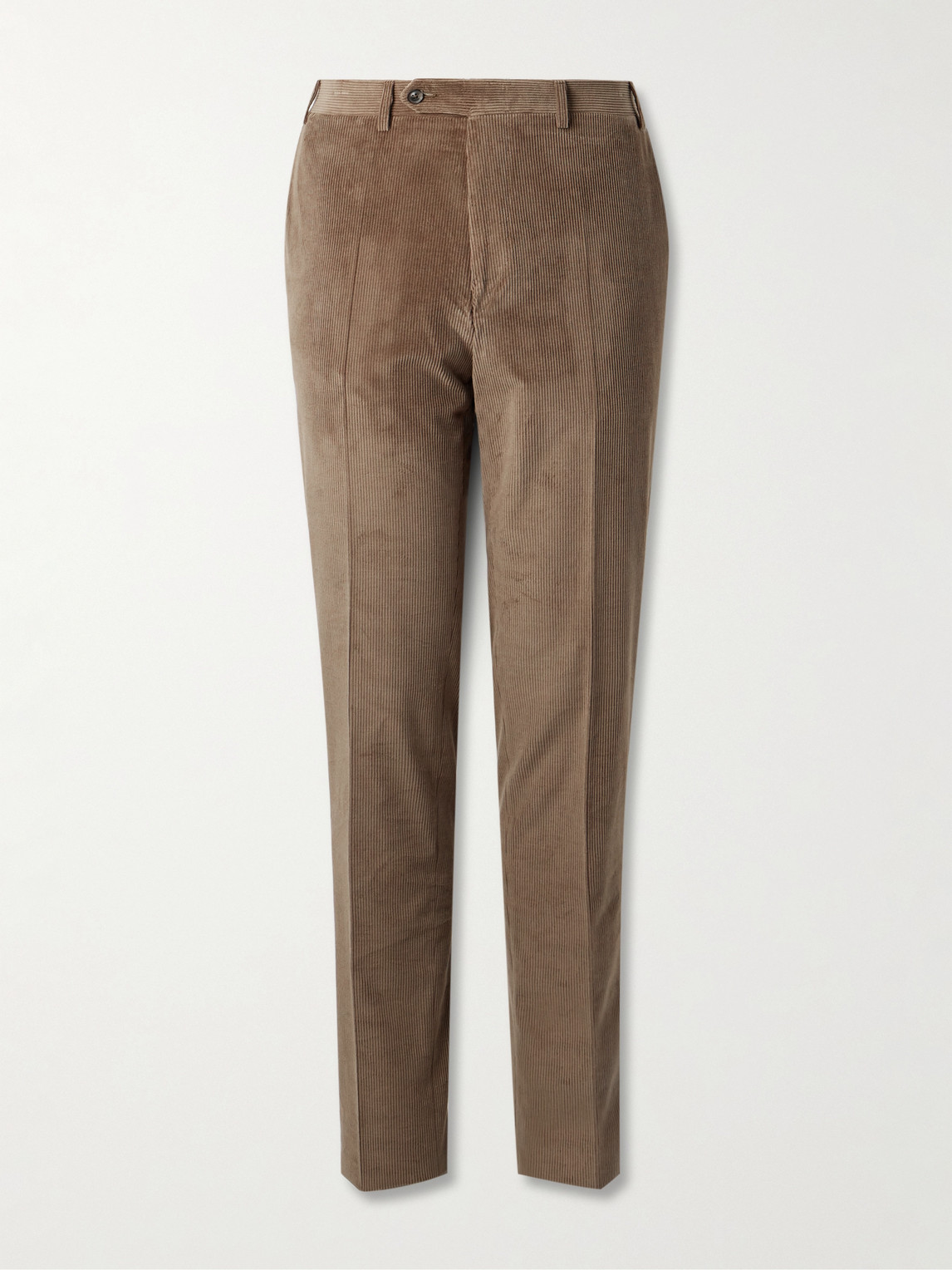 Canali Tapered Cotton-Blend Corduroy Trousers - Men