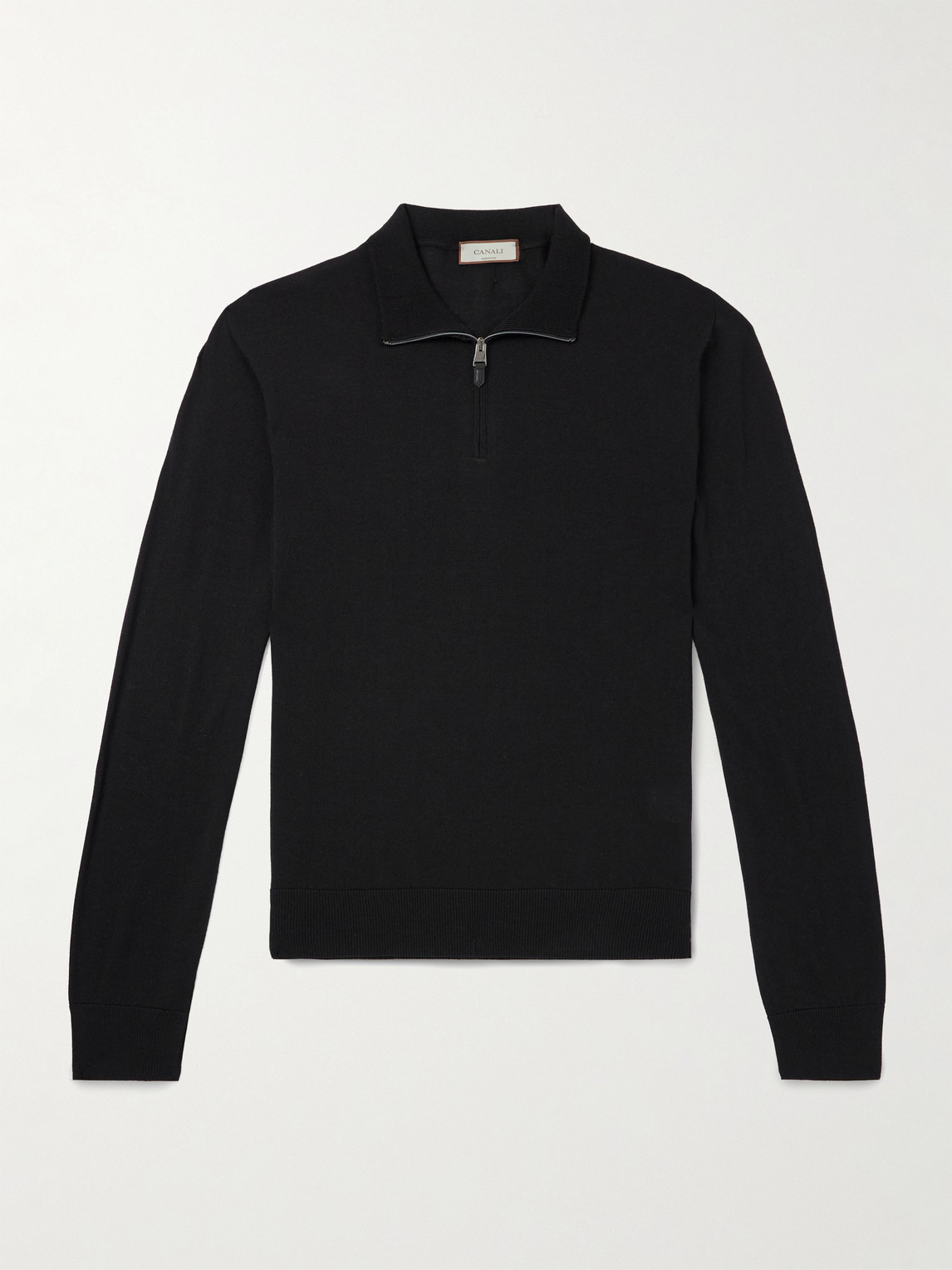 Canali Slim-Fit Wool Half-Zip Sweater - Men