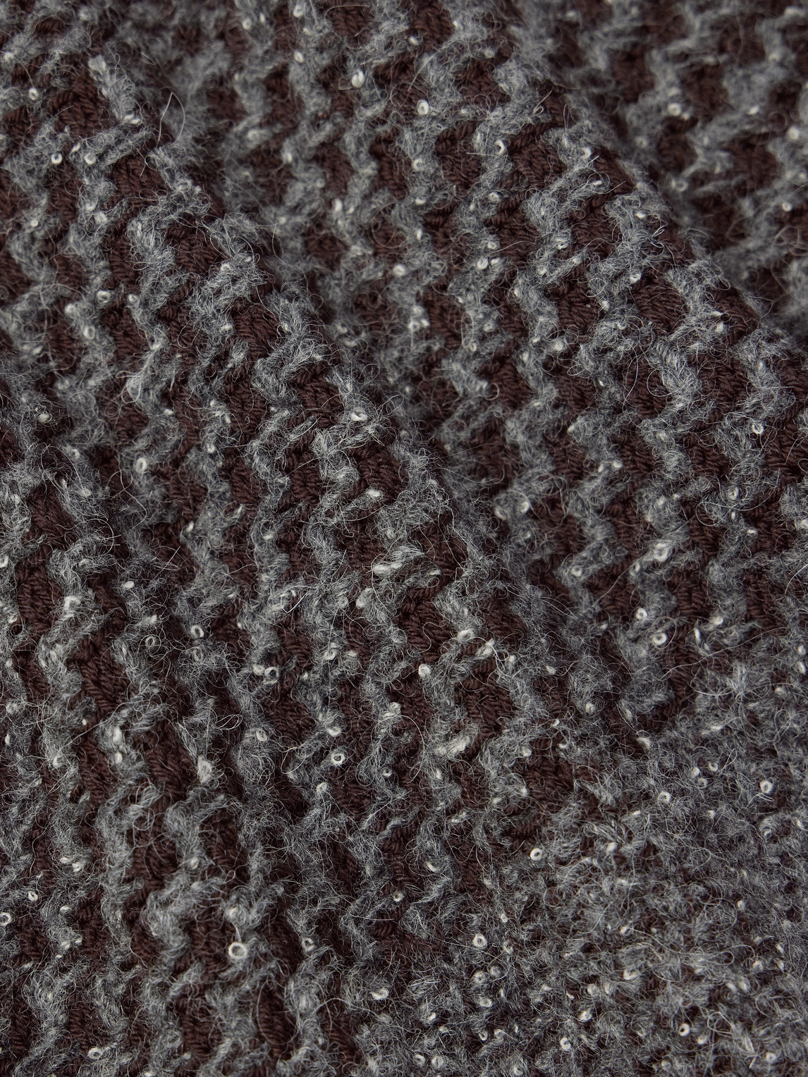 Canali Embroidered Wool Blend Sweater In Gray