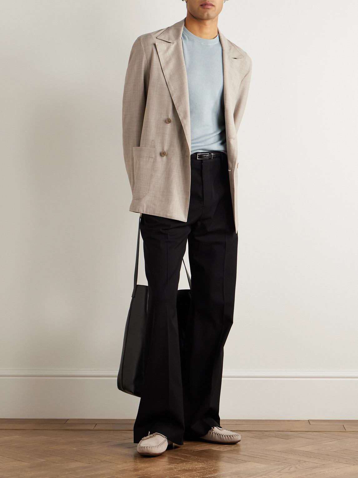 Canali Slim-fit Cashmere Sweater In Blue