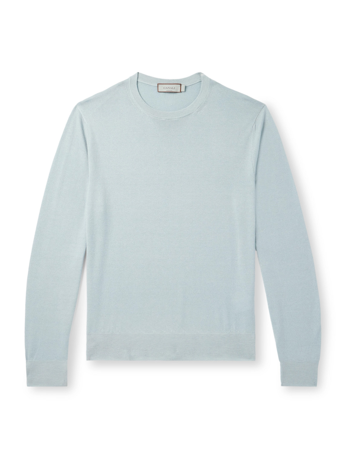 Canali Slim-fit Cashmere Sweater In Blue