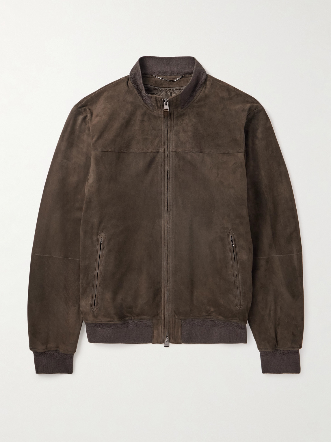 Canali Suede Bomber Jacket - Men