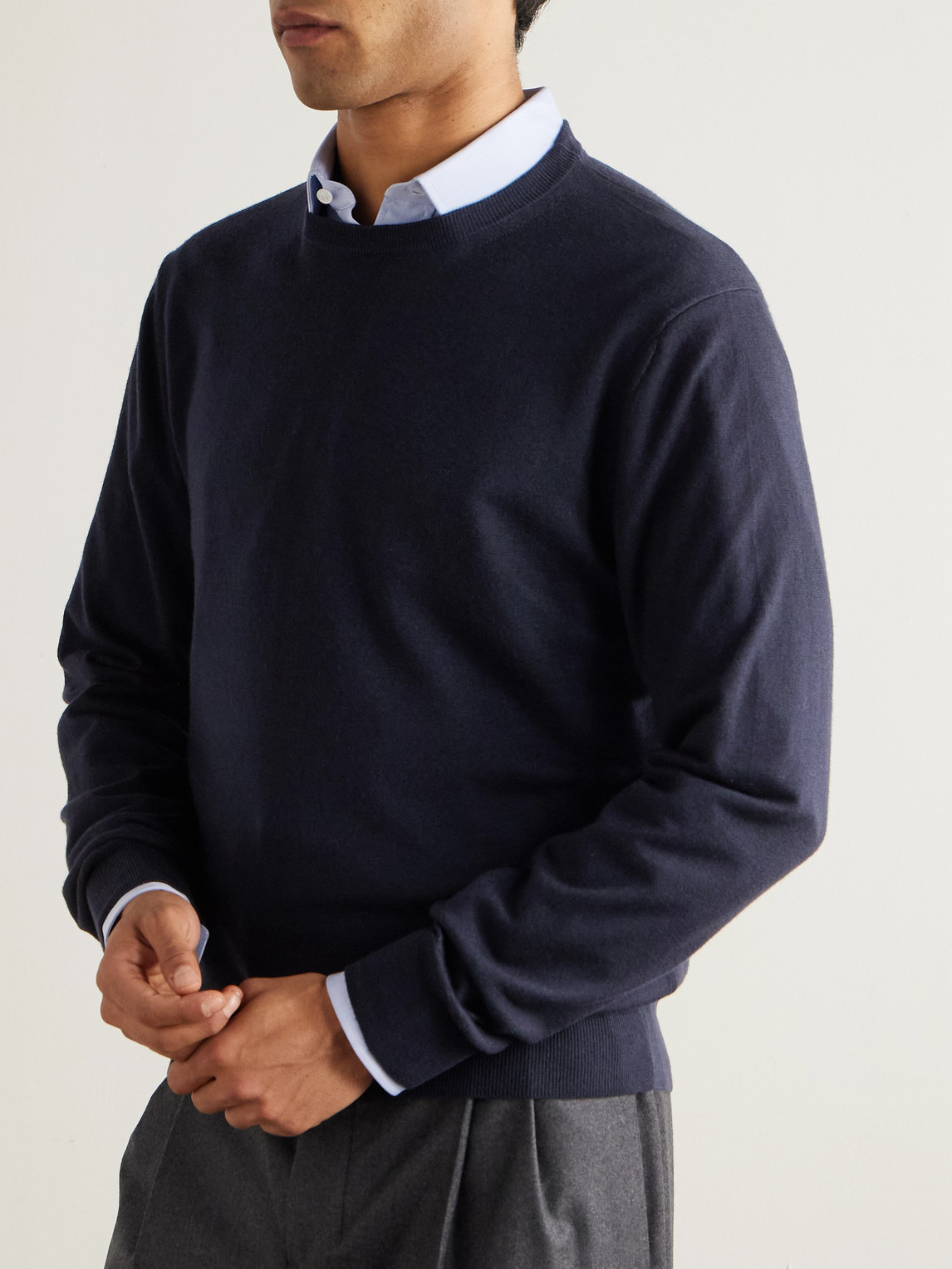  Canali - Slim-fit Cashmere Sweater - Men - Blue - It 50 