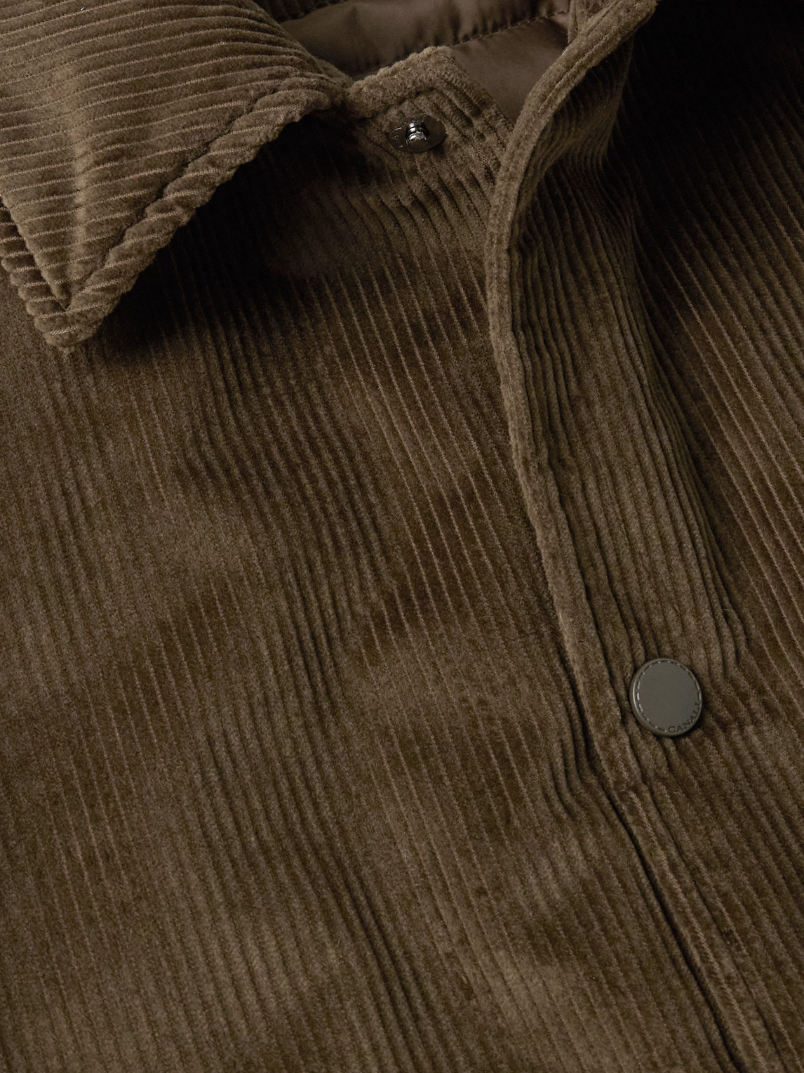 Canali Leather-trimmed Cotton-corduroy Blouson Jacket In Green