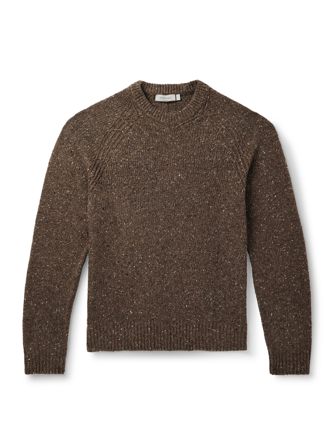 Canali Wool-blend Sweater In Brown