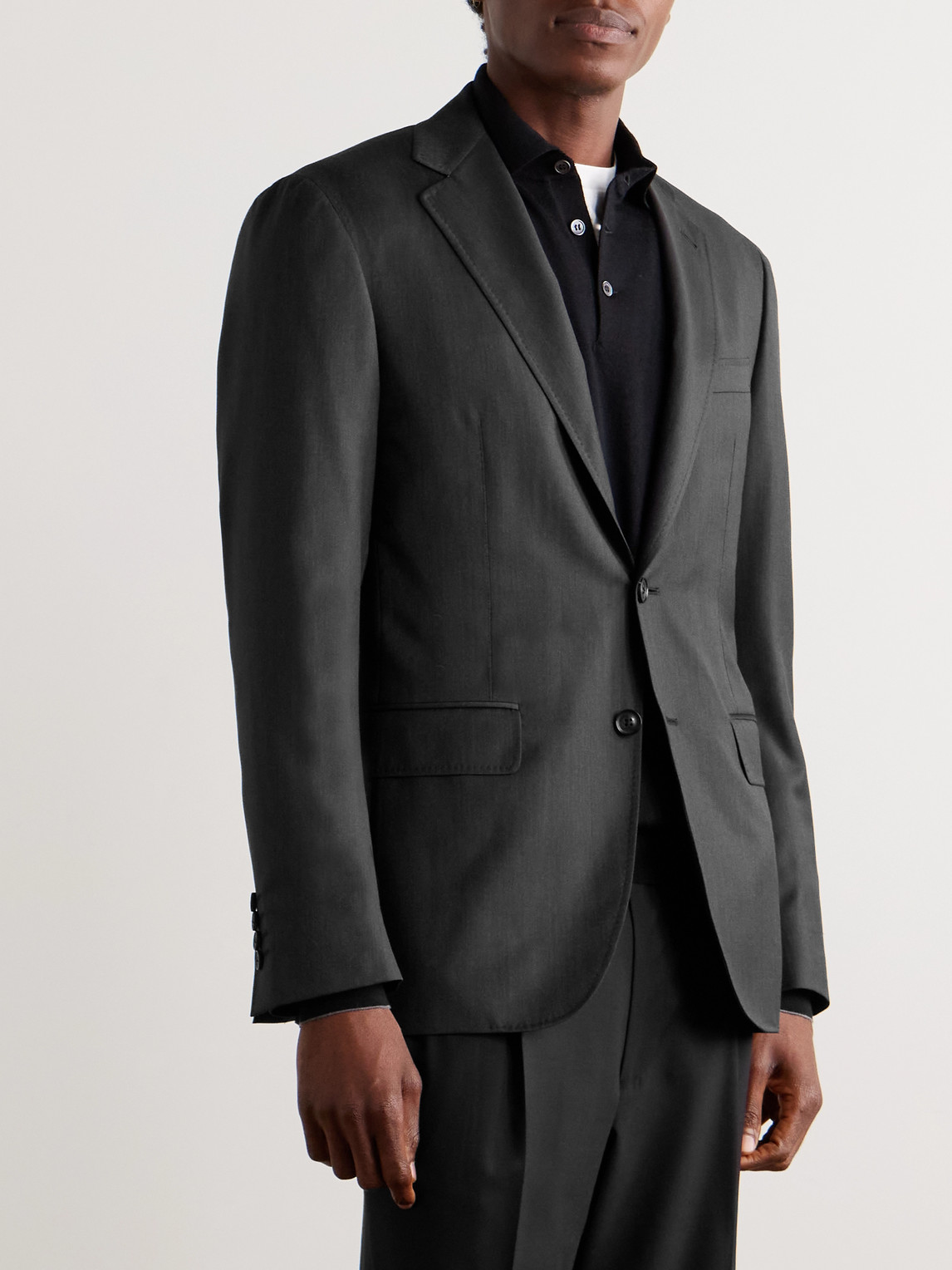  Canali - Kei Slim-fit Unstructured Super 150s Wool Blazer - Men - Gray - It 52 