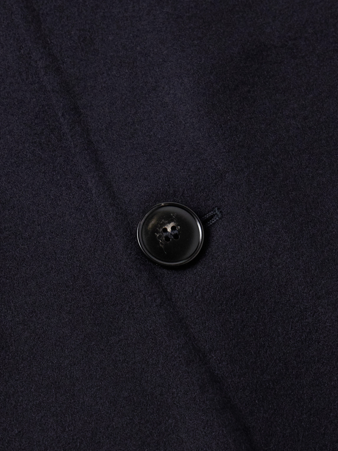 Canali Wool And Cashmere-blend Felt Overcoat In Black