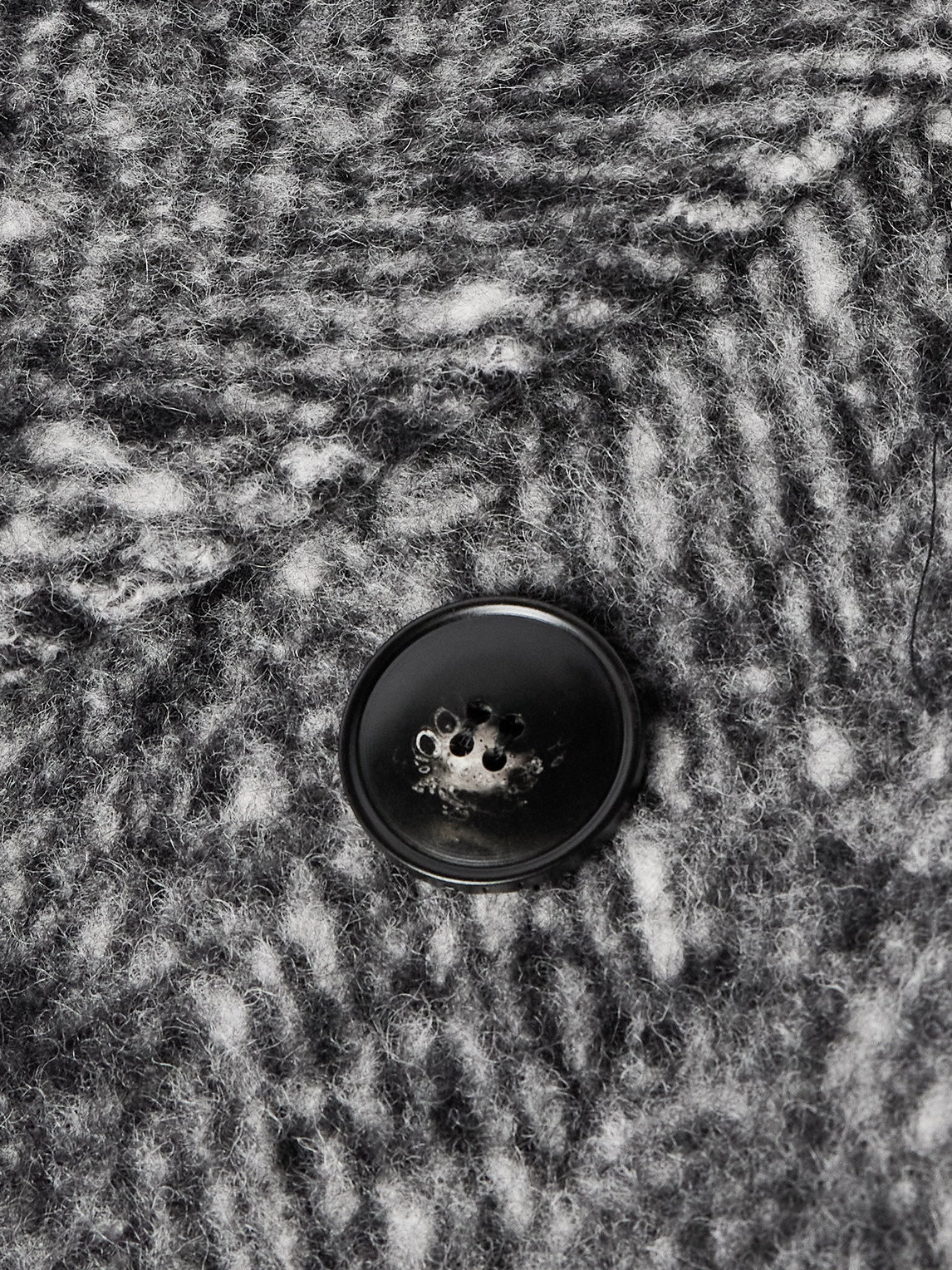 Canali Double-breasted Brushed-herringbone Overcoat In Gray