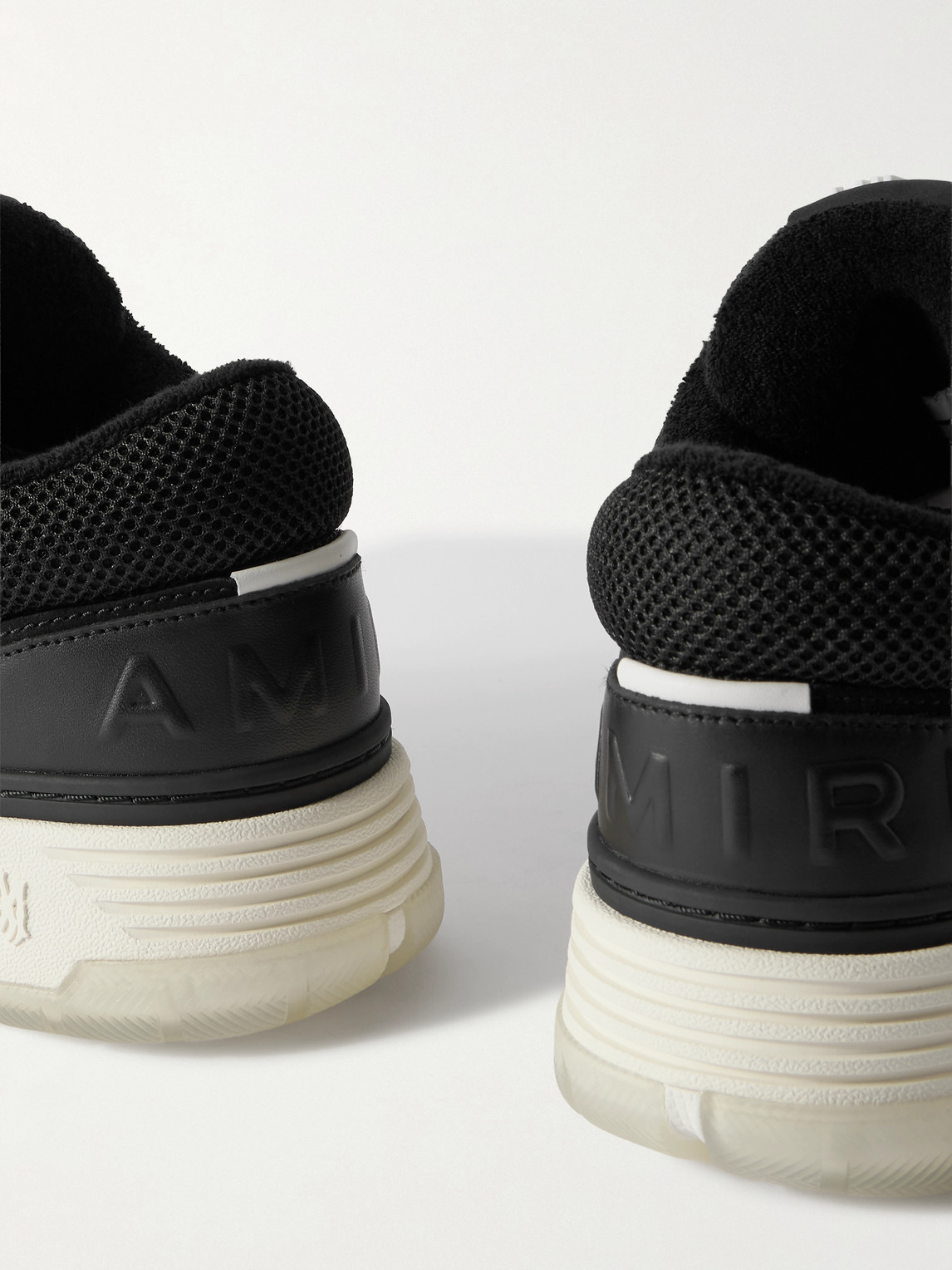 Amiri Low Top Sneakers Contrast Sole Design In Black