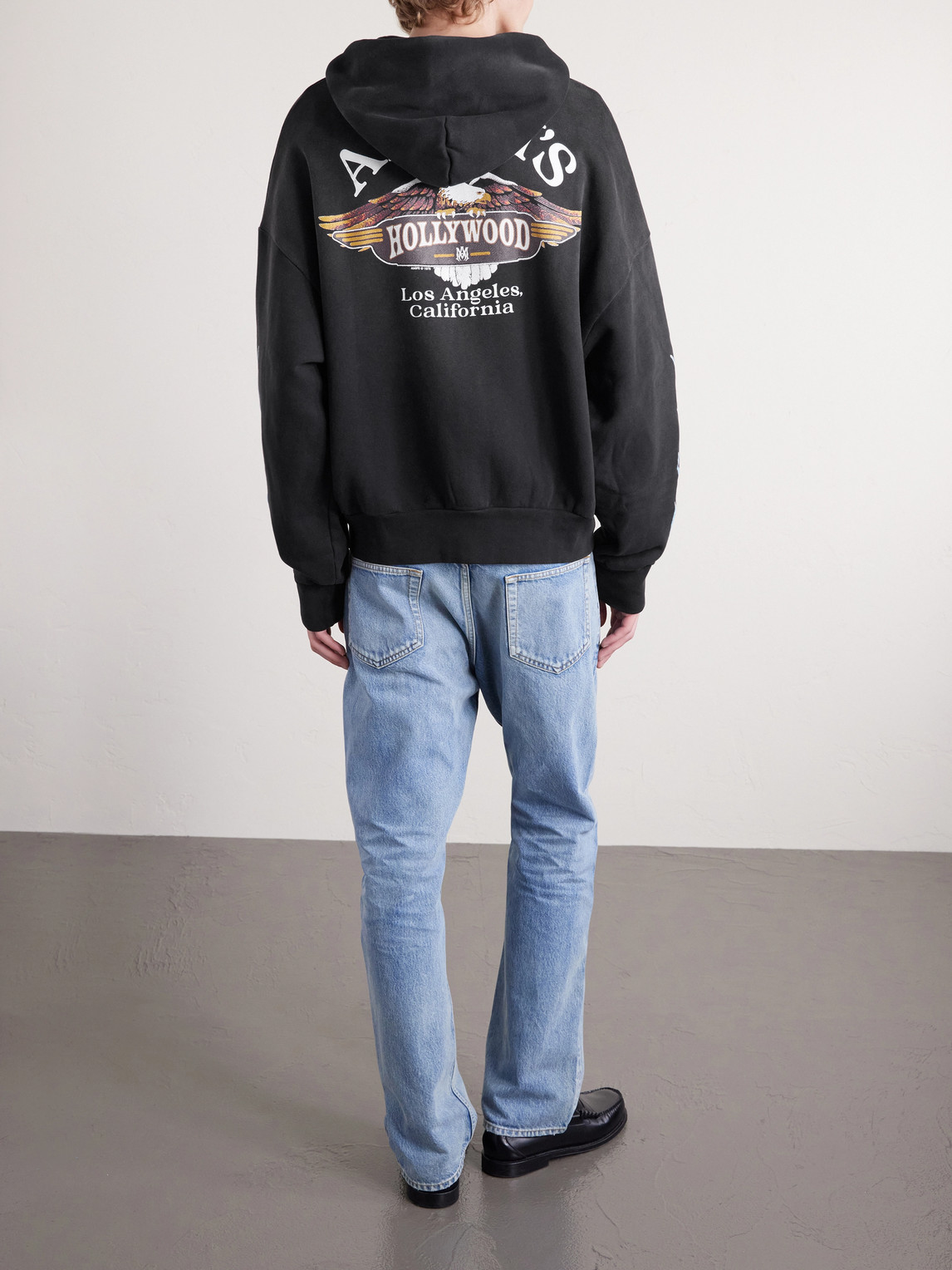 Flames Logo-Print Cotton-Jersey Zip-Up Hoodie