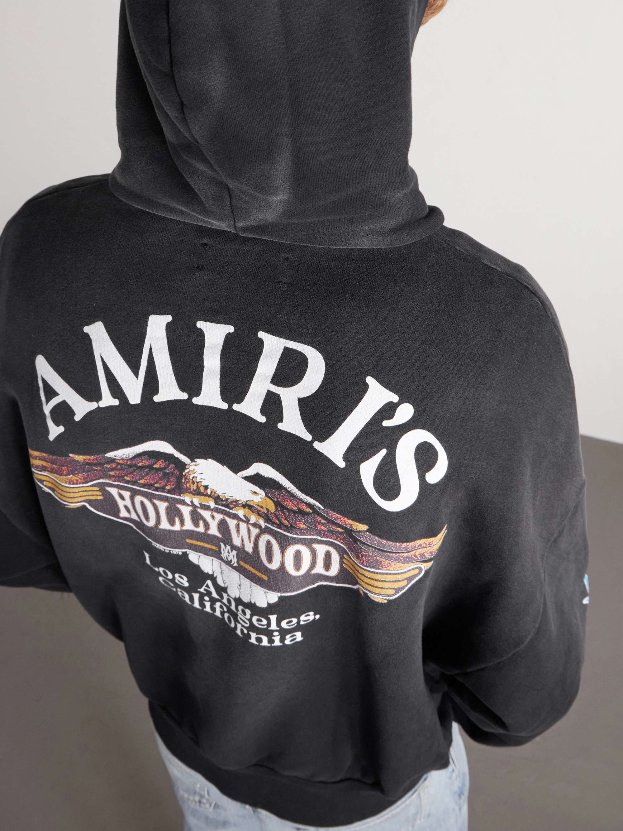 AMIRI Flames Logo-Print Cotton-Jersey Zip-Up Hoodie for Men | MR