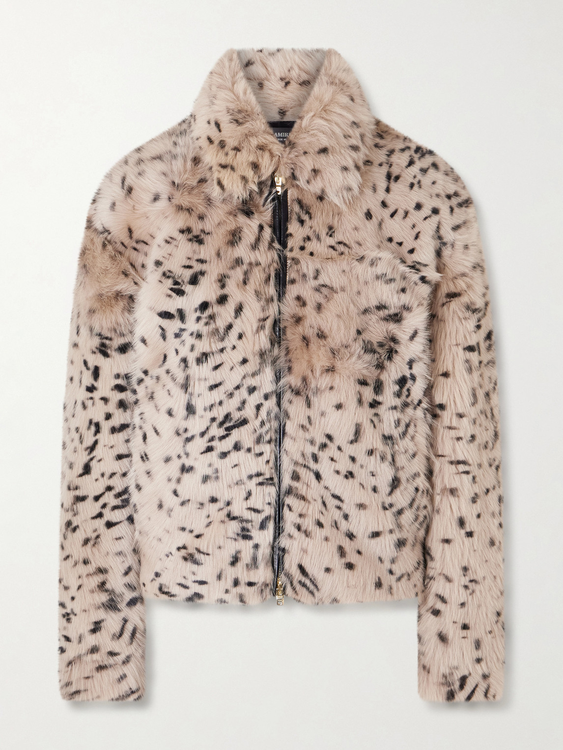 AMIRI Leather-Trimmed Plush Jacket - Men
