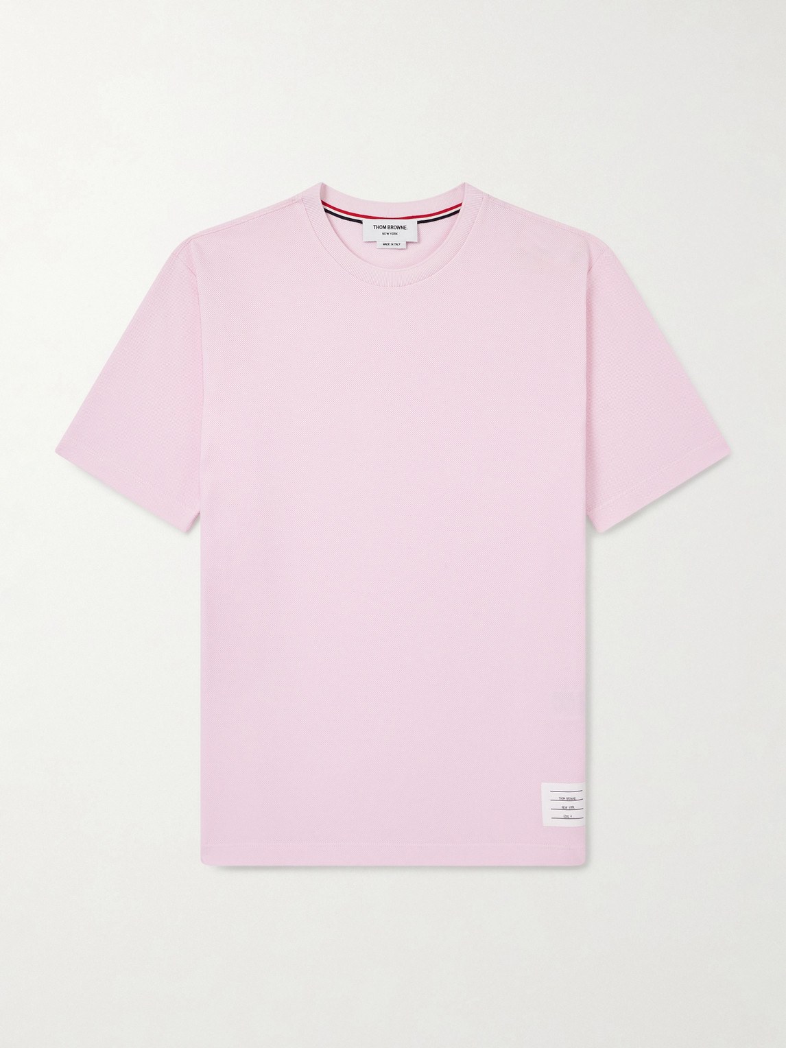 Thom Browne Logo-Appliquéd Striped Cotton-Piqué T-Shirt - Men