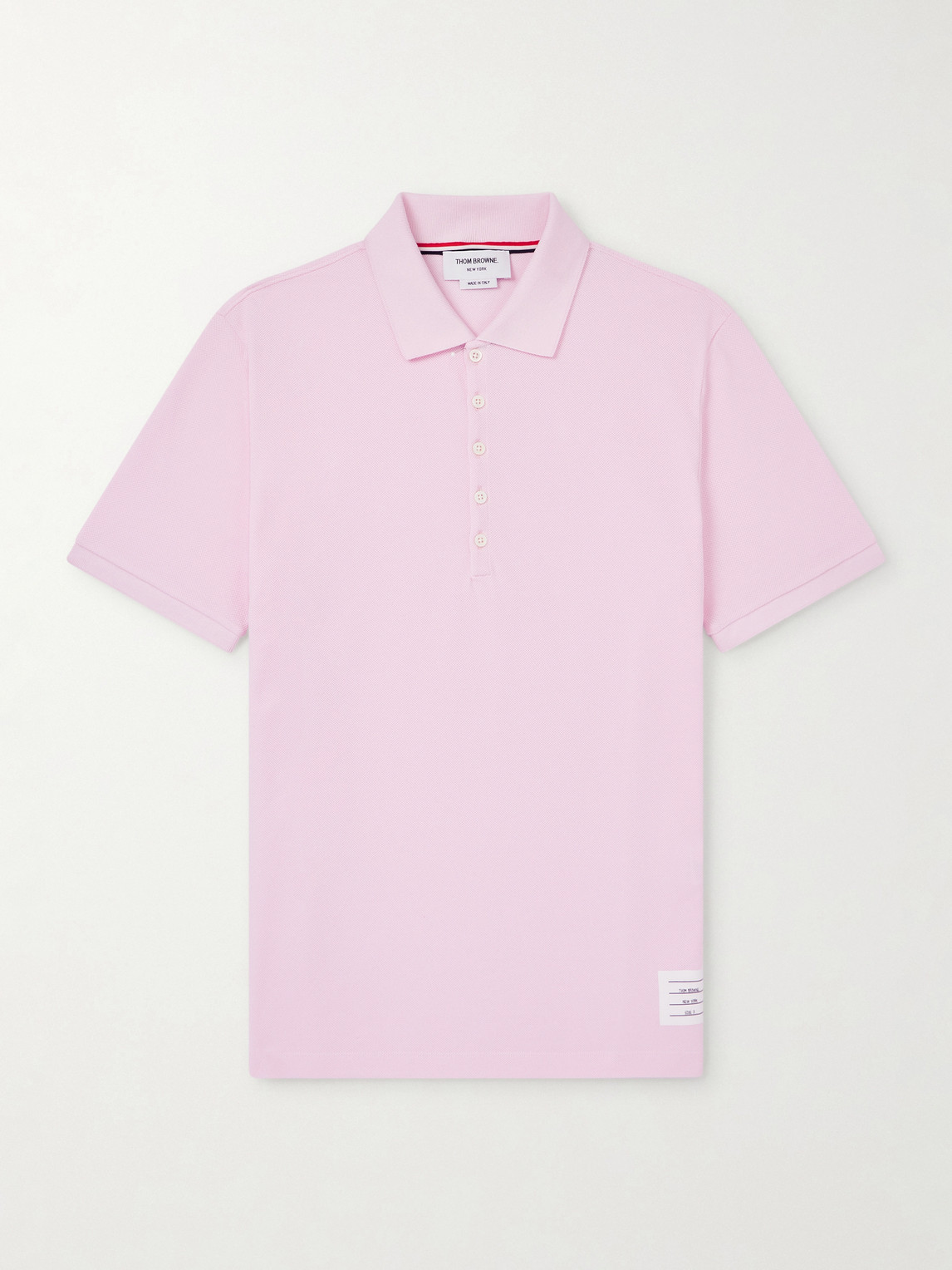 Thom Browne Logo-Appliquéd Striped Cotton-Piqué Polo Shirt - Men