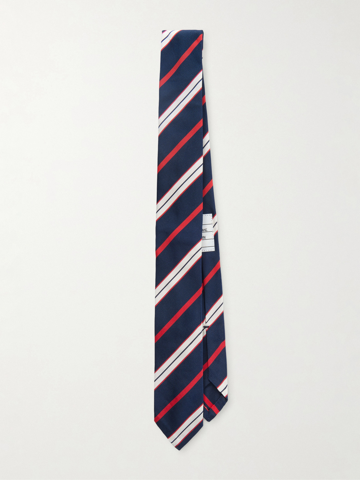 Thom Browne 5cm Striped Silk And Cotton-blend Jacquard Tie In Blue