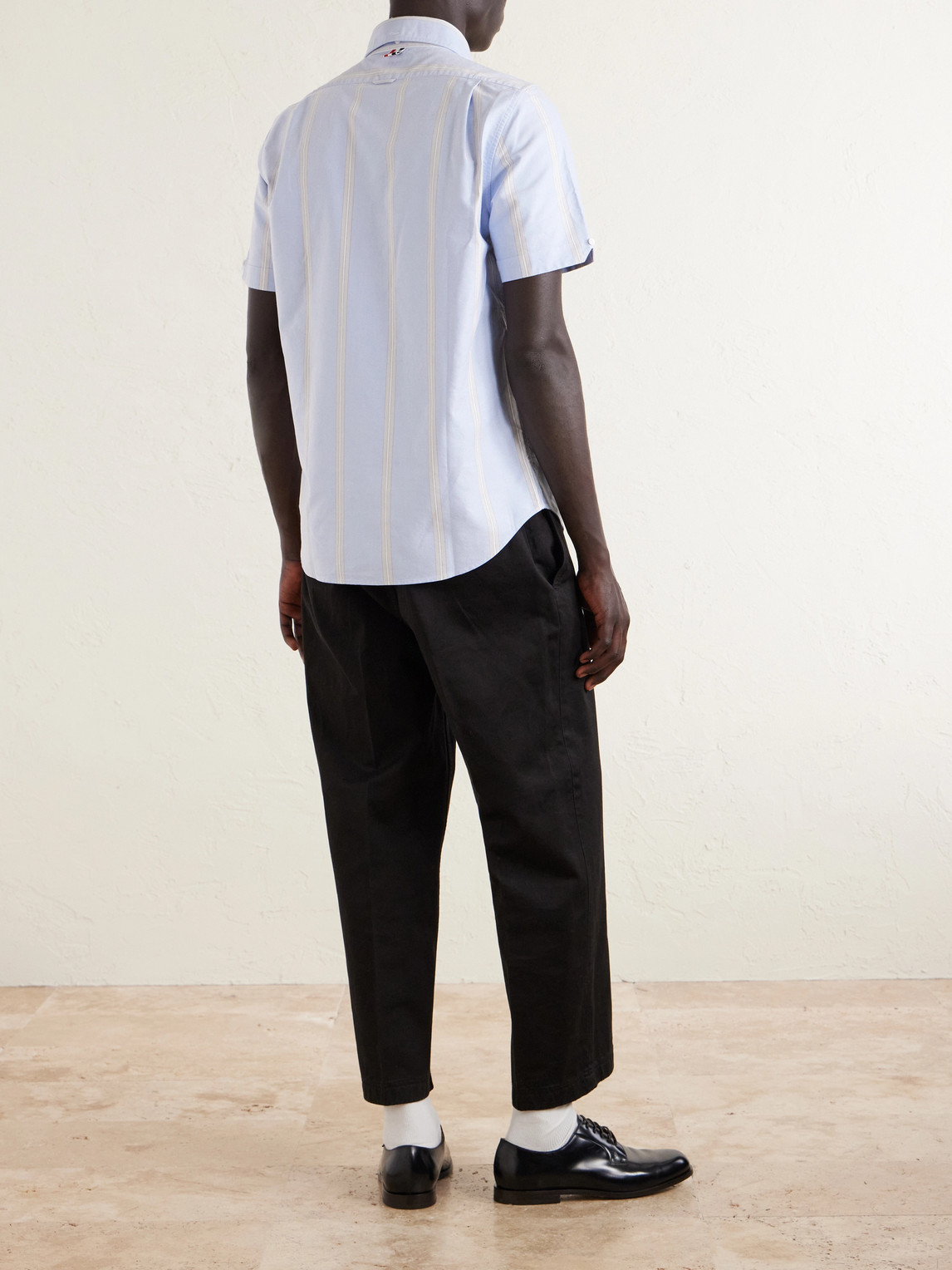  Thom Browne - Button-down Collar Striped Cotton Oxford Shirt - Men - Blue - 0 