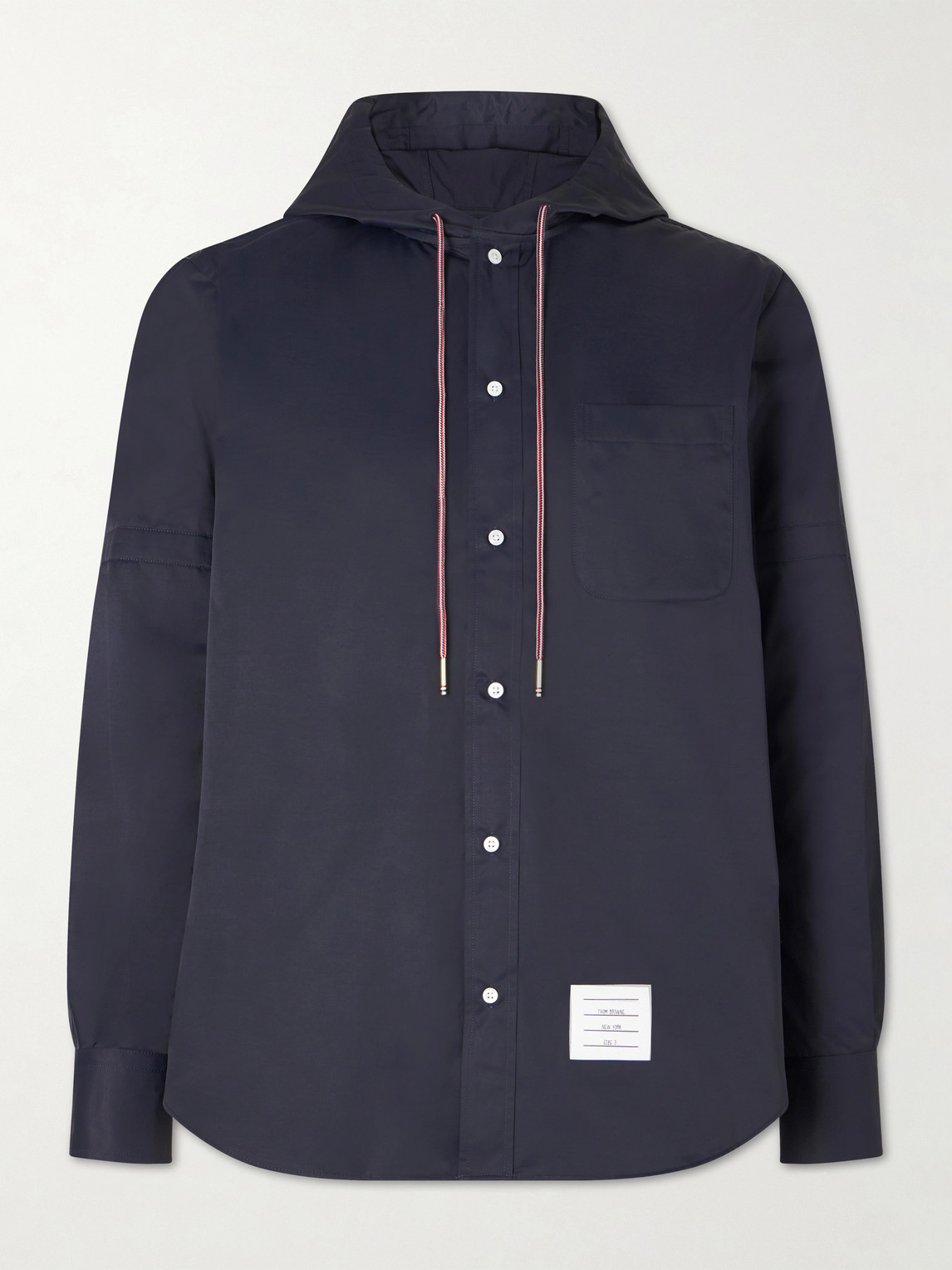Thom Browne Logo-Appliquéd Shell Hooded Jacket - Men
