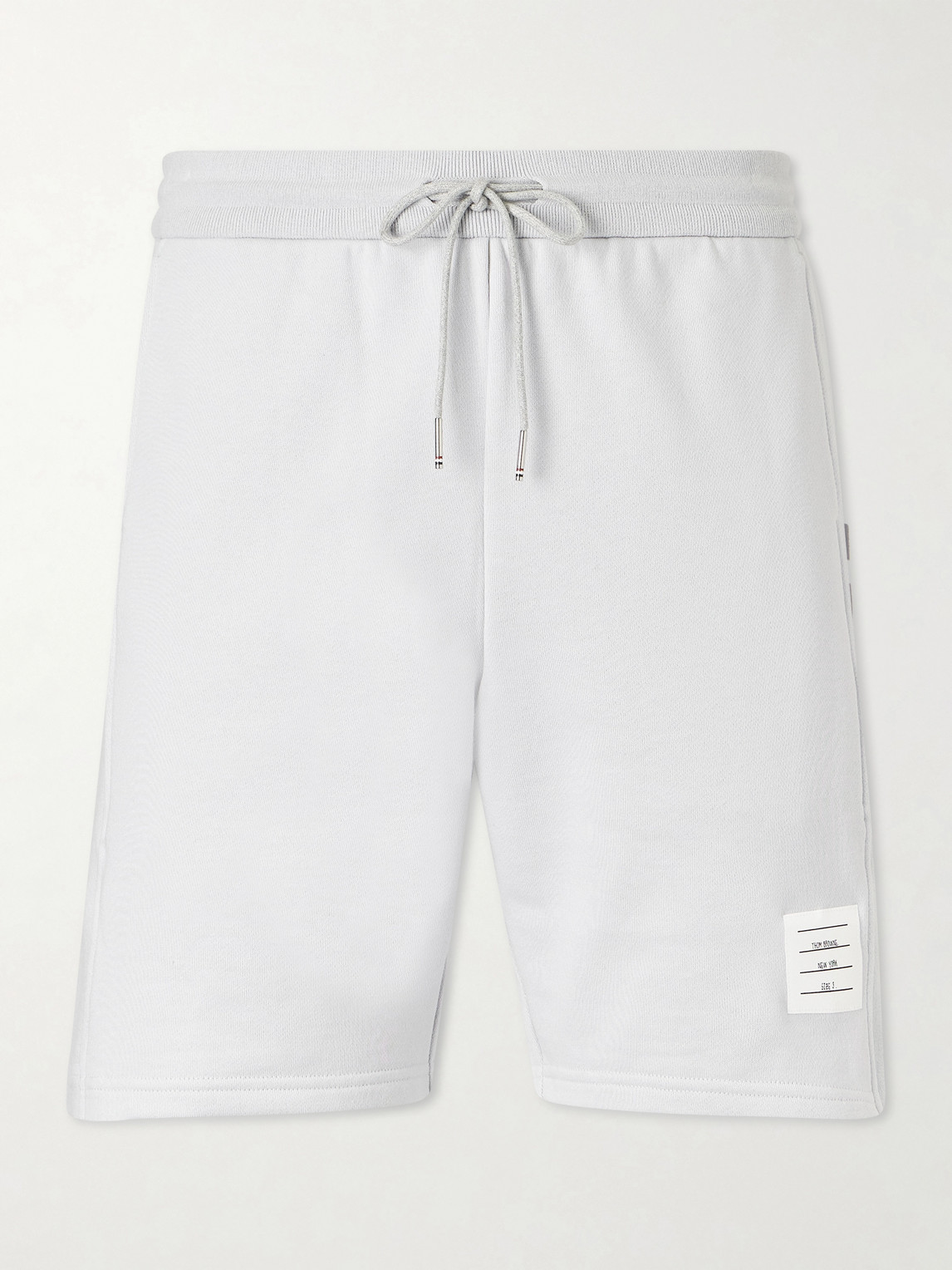 Thom Browne Straight-Leg Logo-Appliquéd Striped Cotton-Jersey Drawstring Shorts - Men