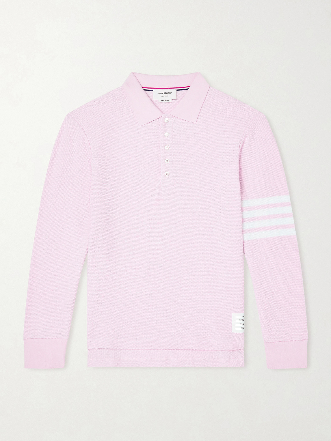 Thom Browne Striped Cotton-Piqué Polo Shirt - Men