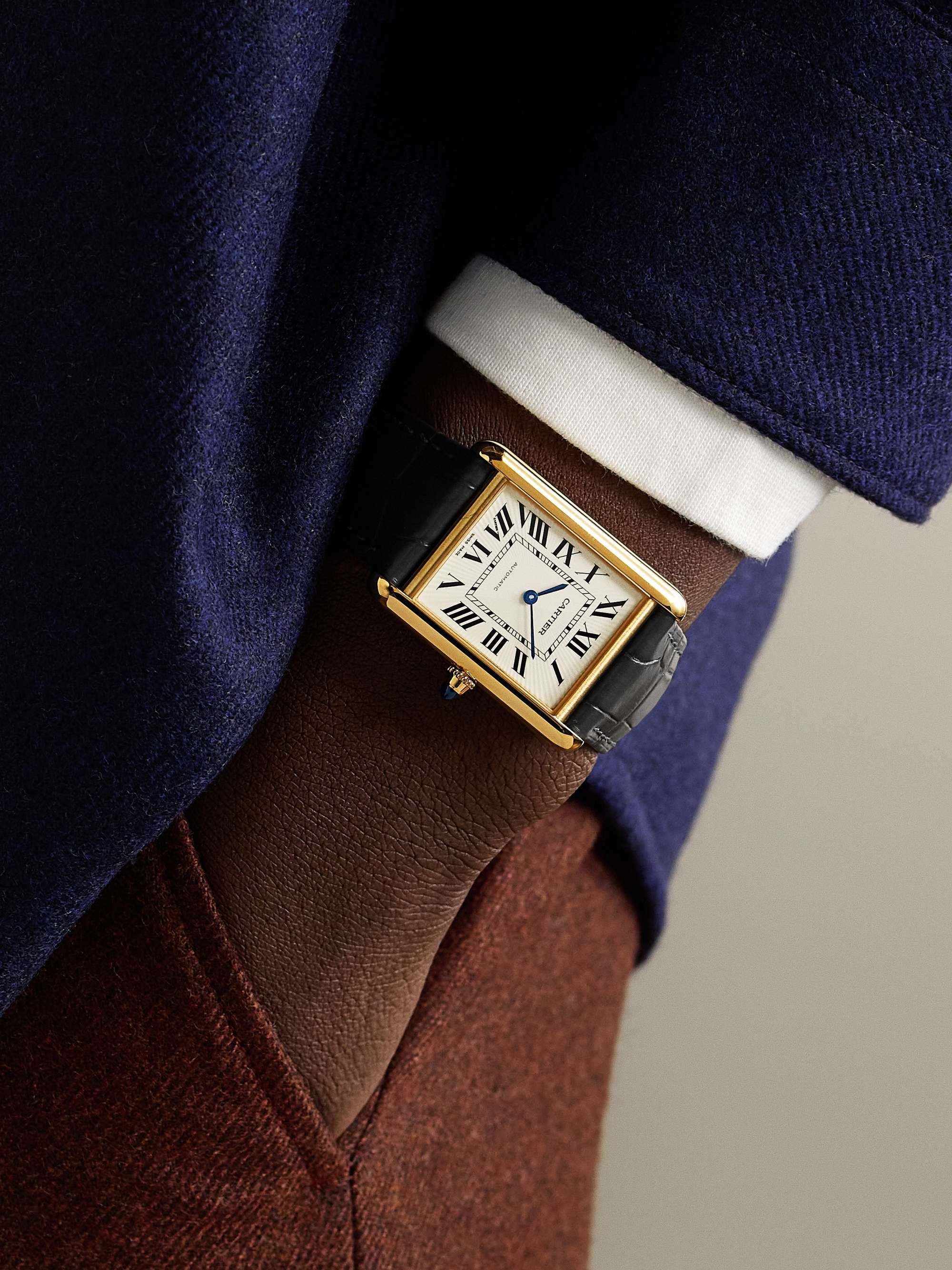 CARTIER Santos-Dumont Large 43.5mm 18-Karat Rose Gold and