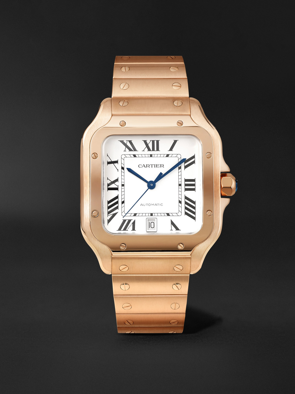 Cartier Santos De  Large Automatic 39.8mm 18-Karat Rose Gold Watch, Ref. No. CRWGSA0018 - Men